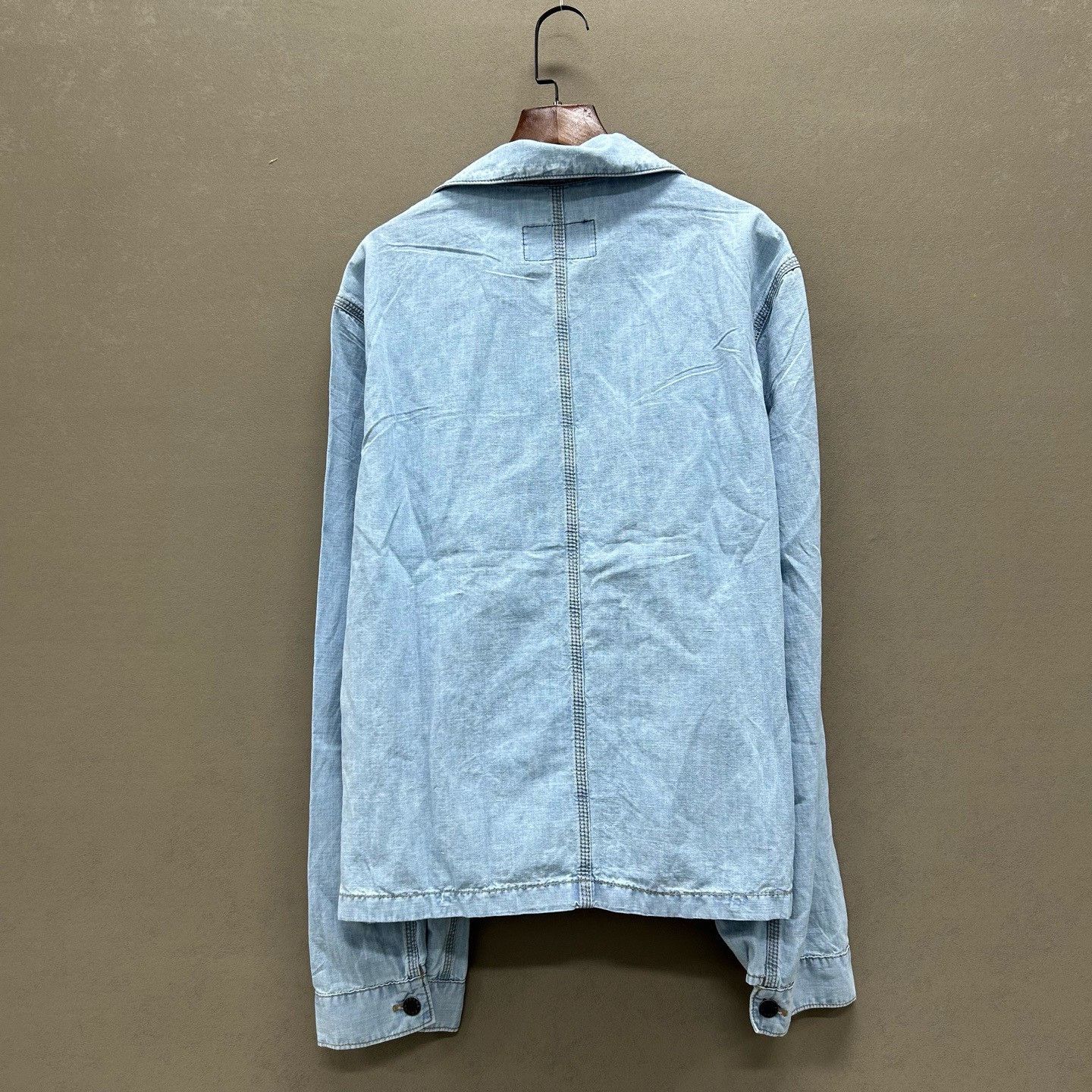 Prada Prada Logo Patch Cotton Linen Shirt Size L Size US L / EU 52-54 / 3 - 3 Thumbnail