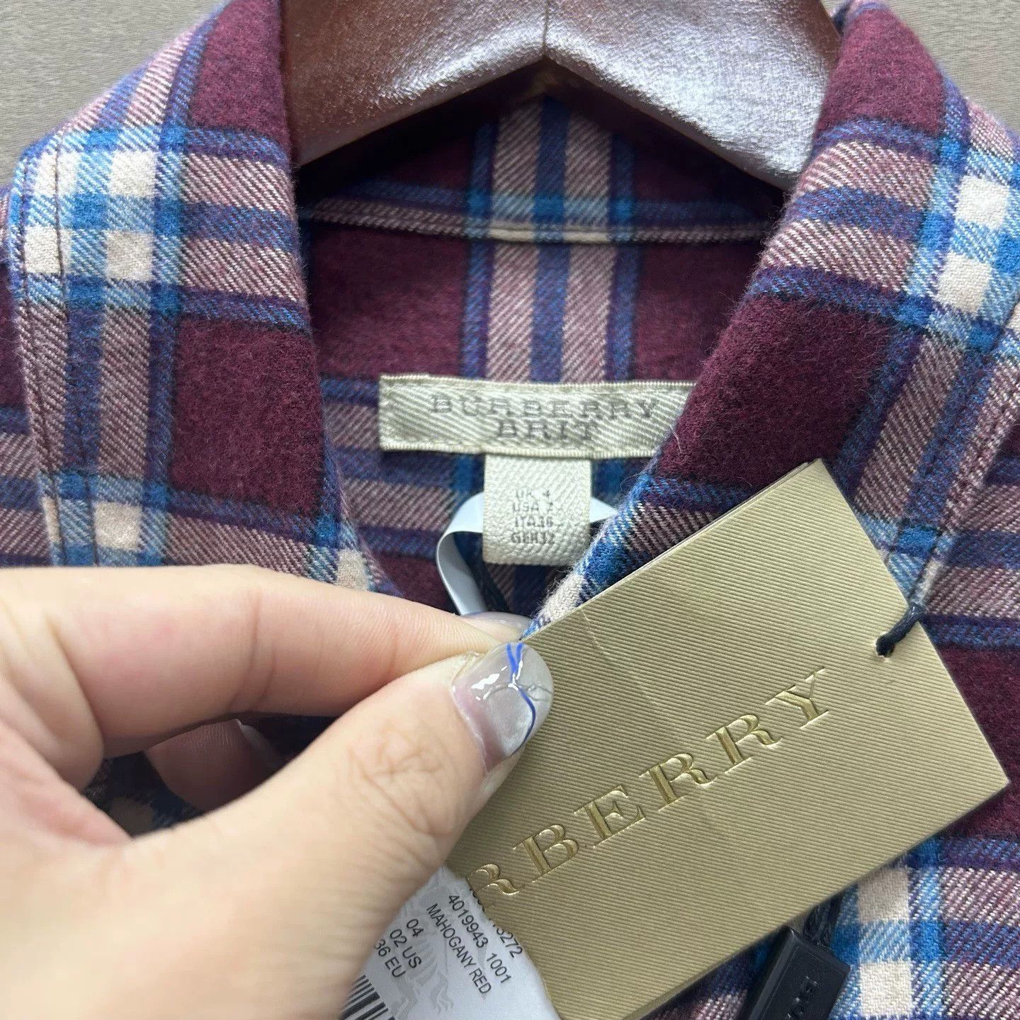 Burberry Burberry Plaid Flannel Button Up Shirt Size 2 Size XS / US 0-2 / IT 36-38 - 4 Thumbnail