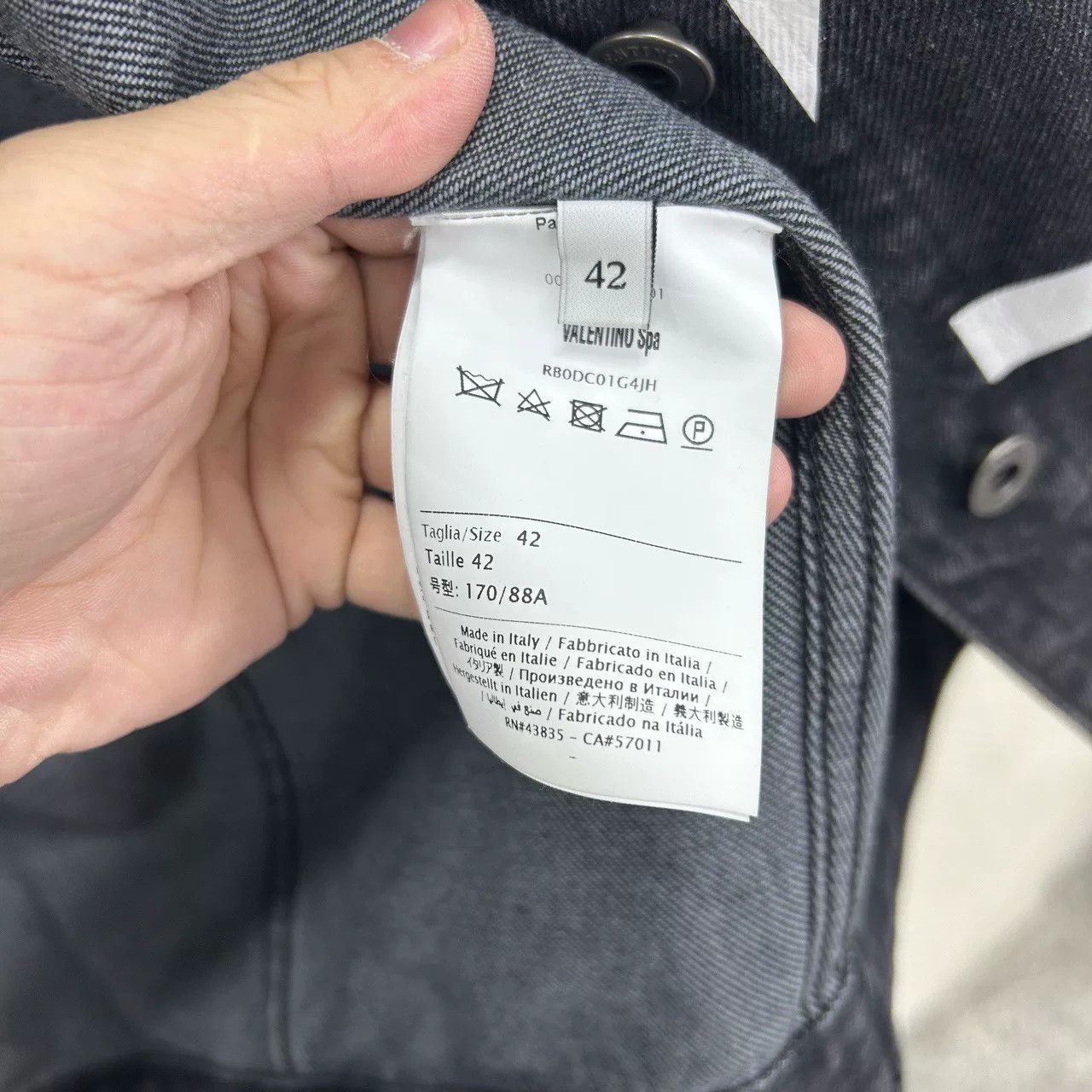 Valentino Valentino V Logo Denim Jacket Size XS Size US XS / EU 42 / 0 - 5 Thumbnail