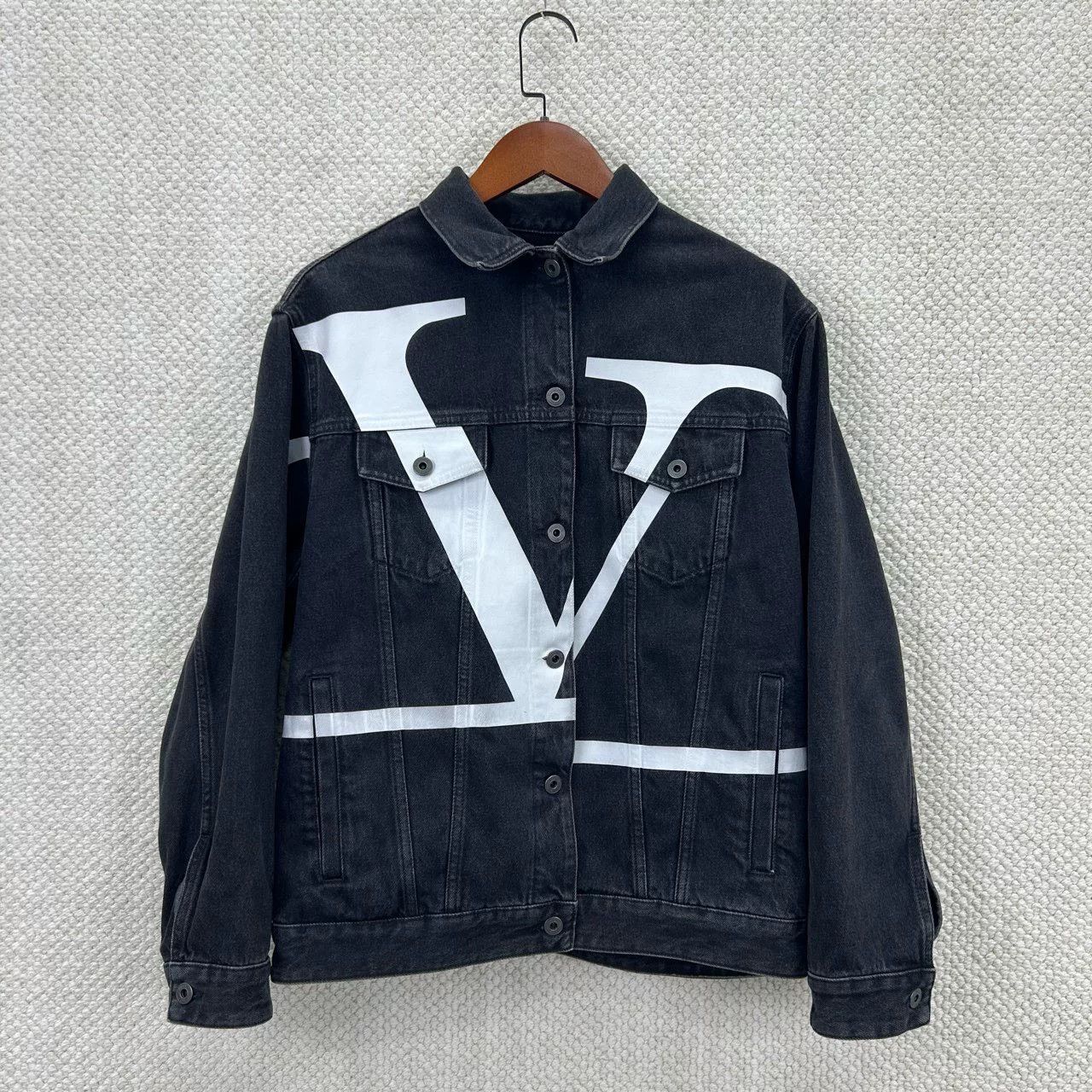 Valentino Valentino V Logo Denim Jacket Size XS Size US XS / EU 42 / 0 - 2 Thumbnail