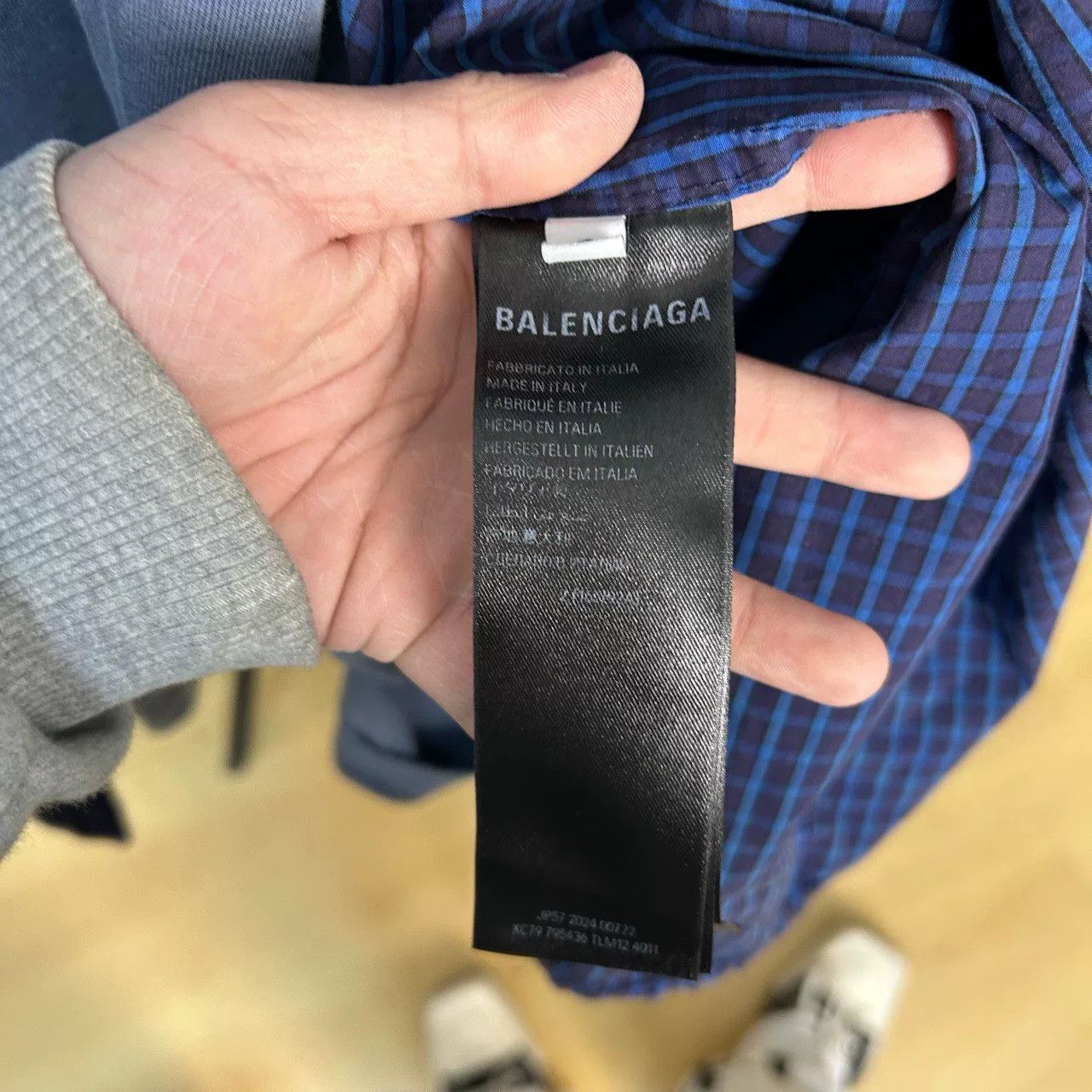 Balenciaga Balenciaga Flame Plaid Button Up Shirt Size M Size US M / EU 48-50 / 2 - 5 Thumbnail