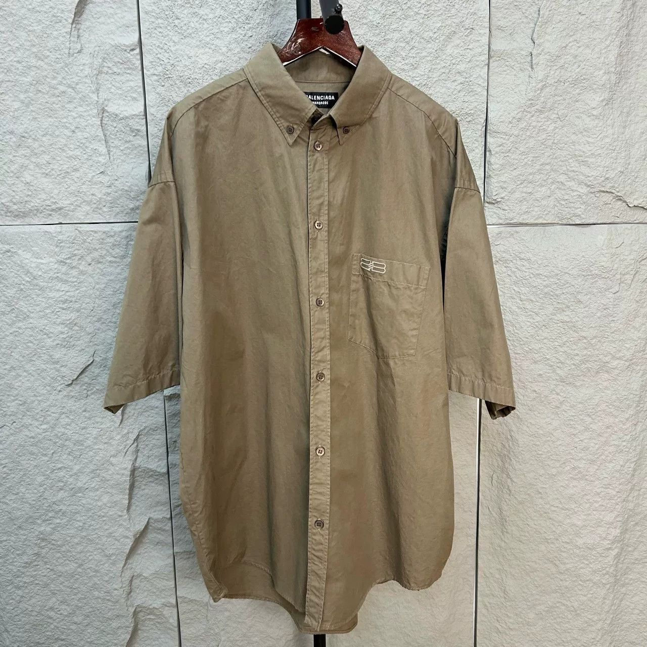 Balenciaga Balenciaga Logo Embroidery Button Up Shirt Size S Size US S / EU 44-46 / 1 - 2 Thumbnail