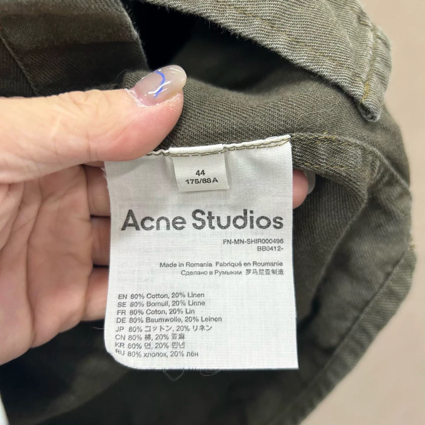 Acne Studios Acne Studios Embroidered Logo Shirt Size S Size US S / EU 44-46 / 1 - 5 Thumbnail