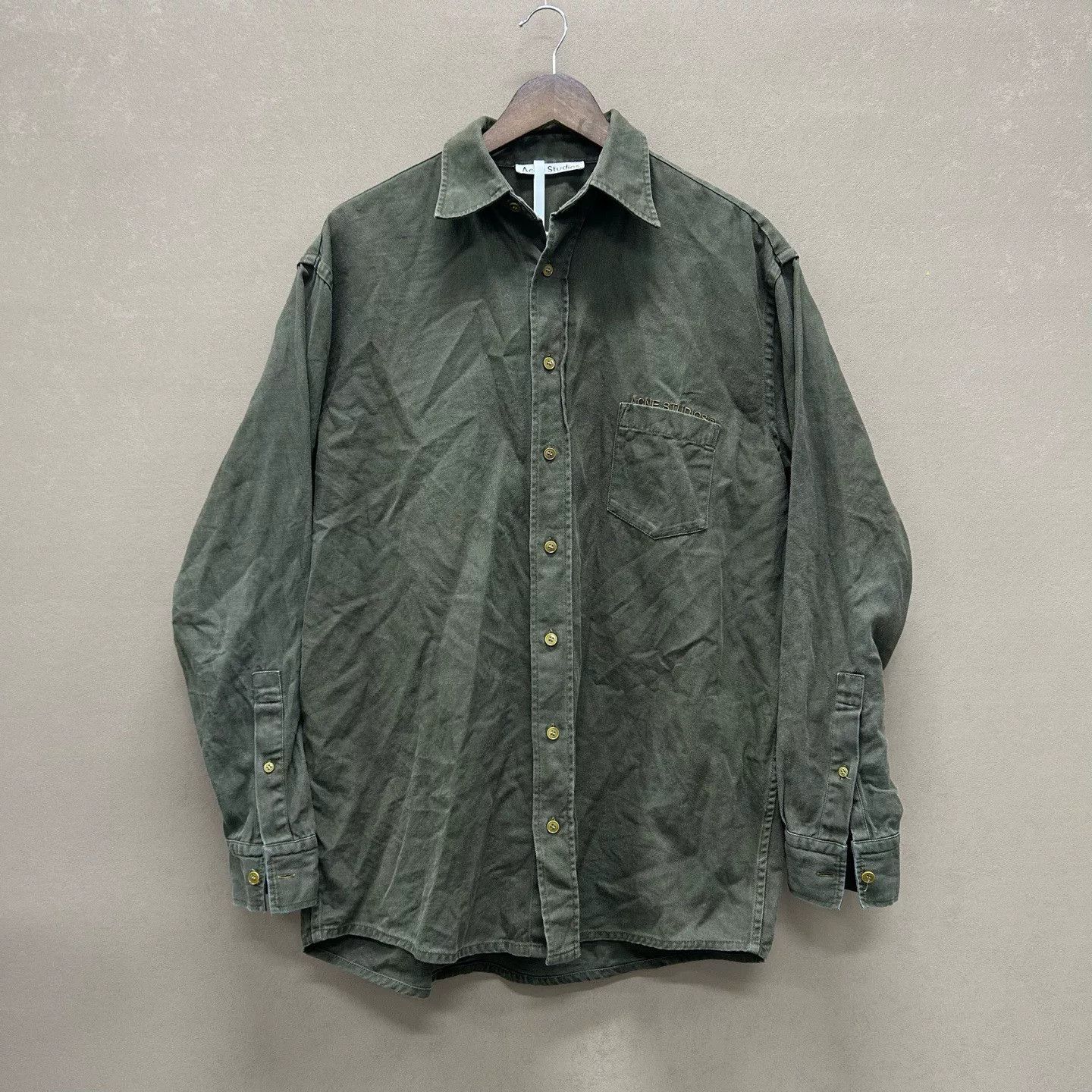 Acne Studios Acne Studios Embroidered Logo Shirt Size S Size US S / EU 44-46 / 1 - 2 Thumbnail