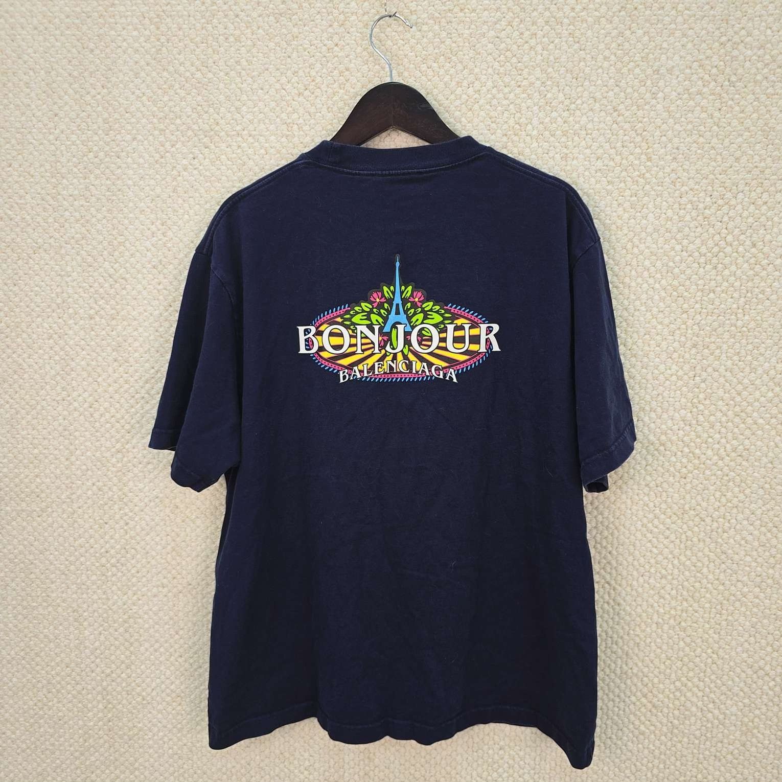 Balenciaga Balenciaga Bonjour Eiffel Tower T-Shirt Size S Size US S / EU 44-46 / 1 - 3 Thumbnail
