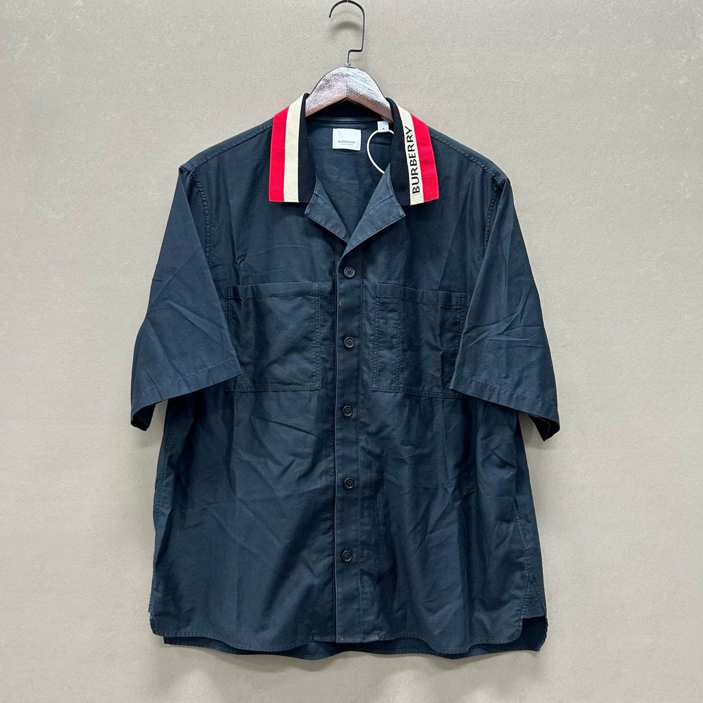 Burberry Burberry Logo Collar Short Sleeve Shirt Size M Size US M / EU 48-50 / 2 - 2 Thumbnail