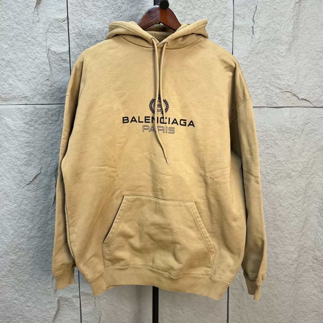 Balenciaga Balenciaga Crown Logo Hoodie Khaki US XS Size US XS / EU 42 / 0 - 2 Thumbnail