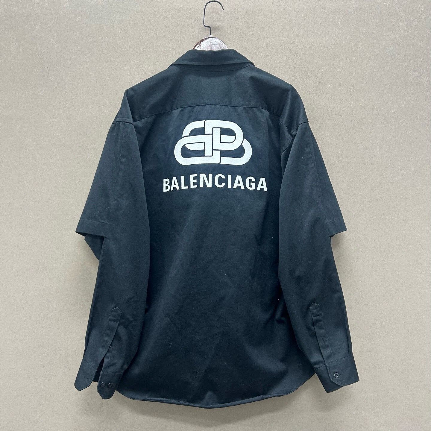 Balenciaga Balenciaga Logo Black Shirt Size M Size US M / EU 48-50 / 2 - 3 Thumbnail