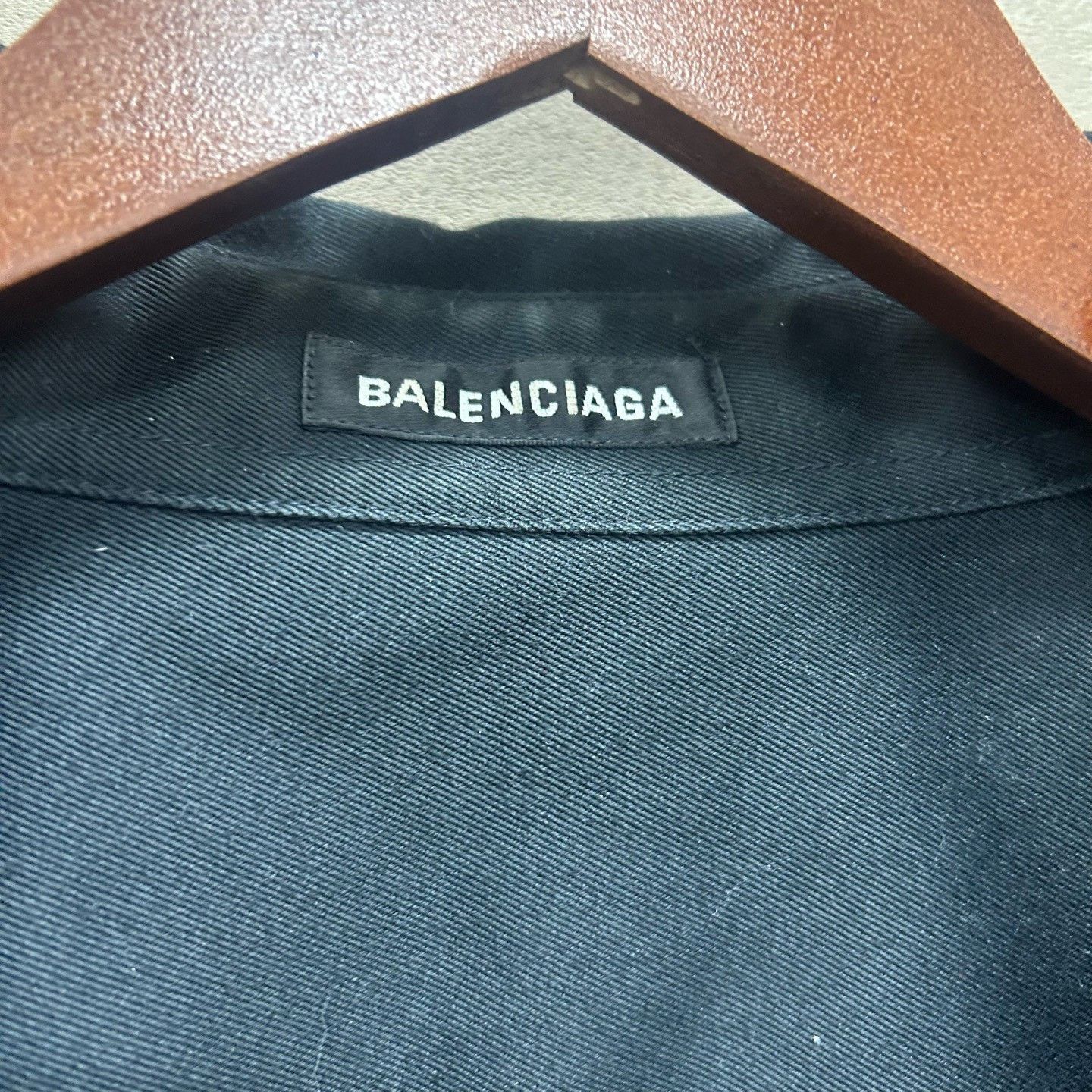 Balenciaga Balenciaga Logo Black Shirt Size M Size US M / EU 48-50 / 2 - 4 Thumbnail