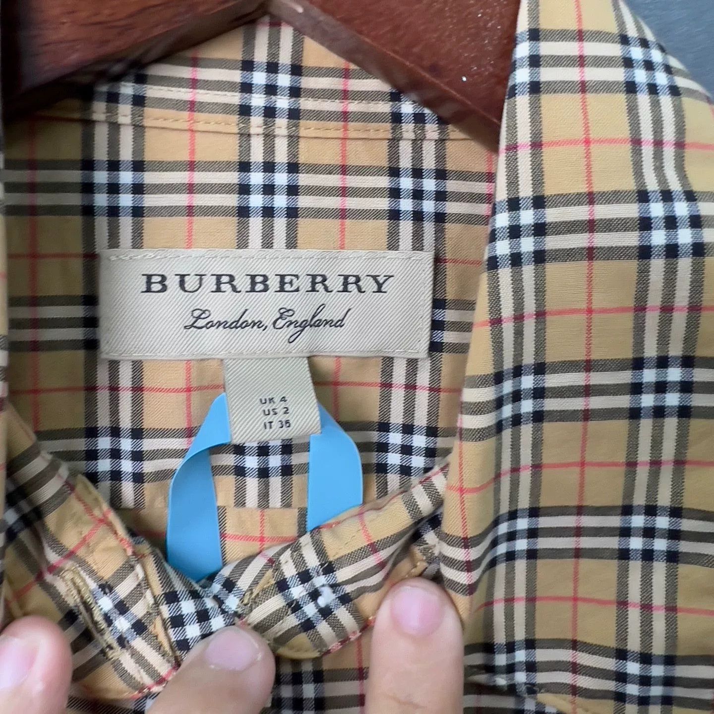 Burberry Burberry Vintage Check Cotton Shirt Size US 2 Size XS / US 0-2 / IT 36-38 - 4 Thumbnail