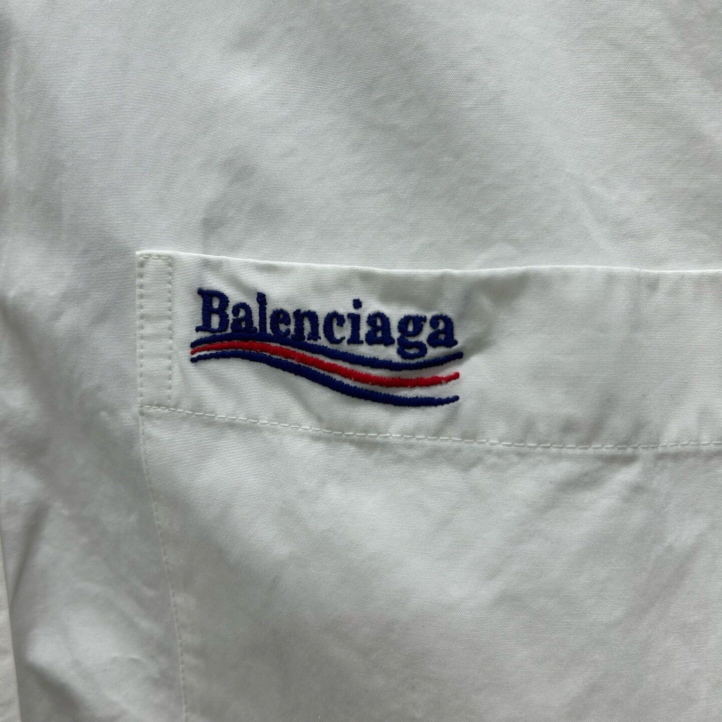 Balenciaga Balenciaga Wave Logo Button Up Shirt Size S Size US S / EU 44-46 / 1 - 4 Thumbnail