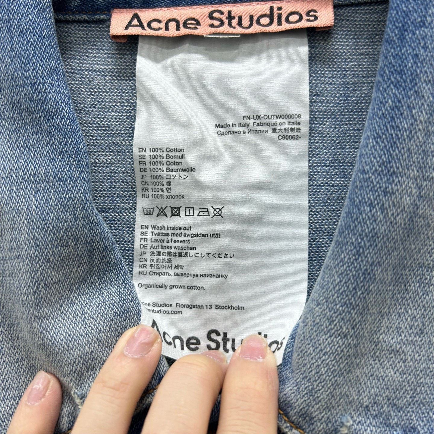 Acne Studios Acne Studios Blue Denim Jacket Size M Size US M / EU 48-50 / 2 - 5 Thumbnail