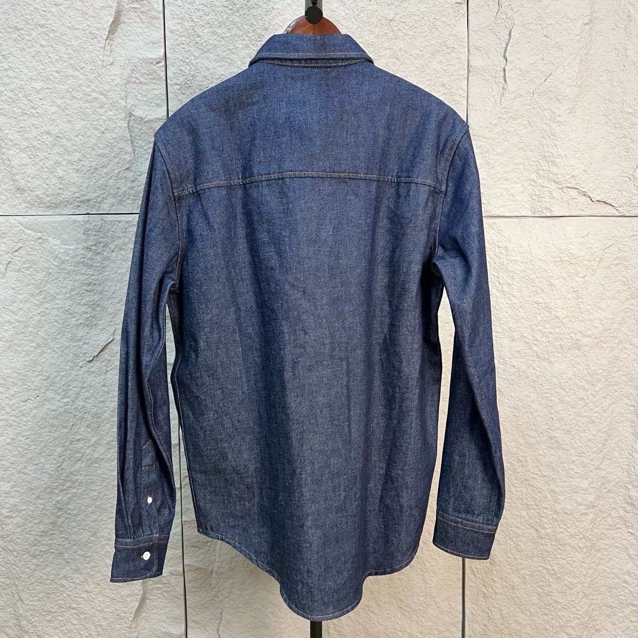 AMI AMI Alexandre Mattiussi Heart Logo Denim Shirt US S Size US S / EU 44-46 / 1 - 3 Thumbnail