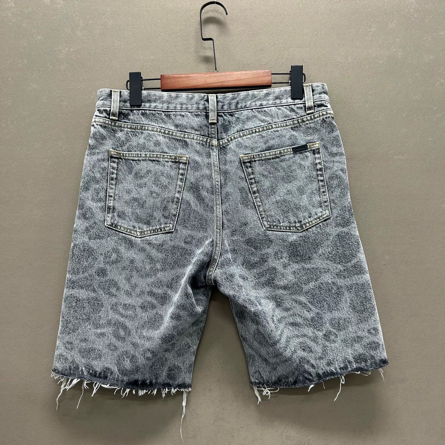Saint Laurent Paris Saint Laurent Leopard Denim Shorts Size 31 Size US 31 - 3 Thumbnail