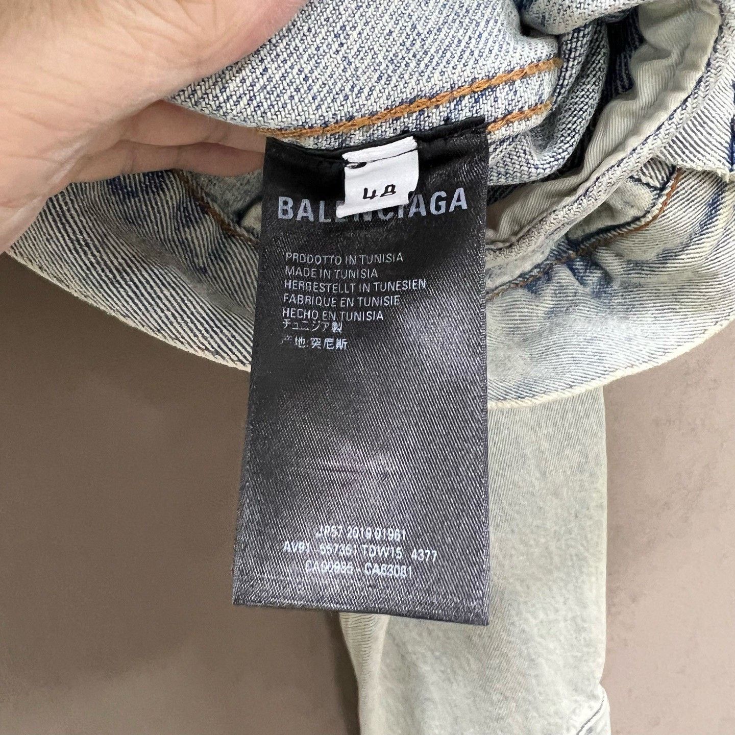 Balenciaga Balenciaga Neon Logo Denim Jacket Size M Size US M / EU 48-50 / 2 - 5 Thumbnail
