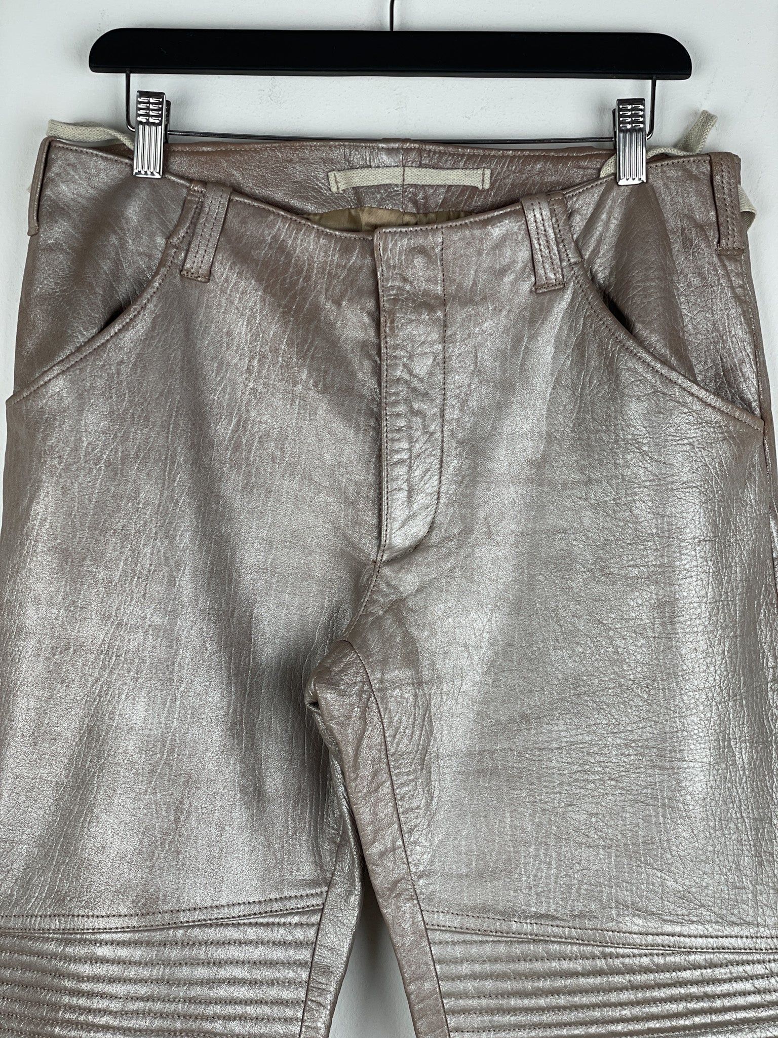 Helmut Lang AW99 Leather Astro Biker Pants Size US 40 / EU 56 - 3 Thumbnail