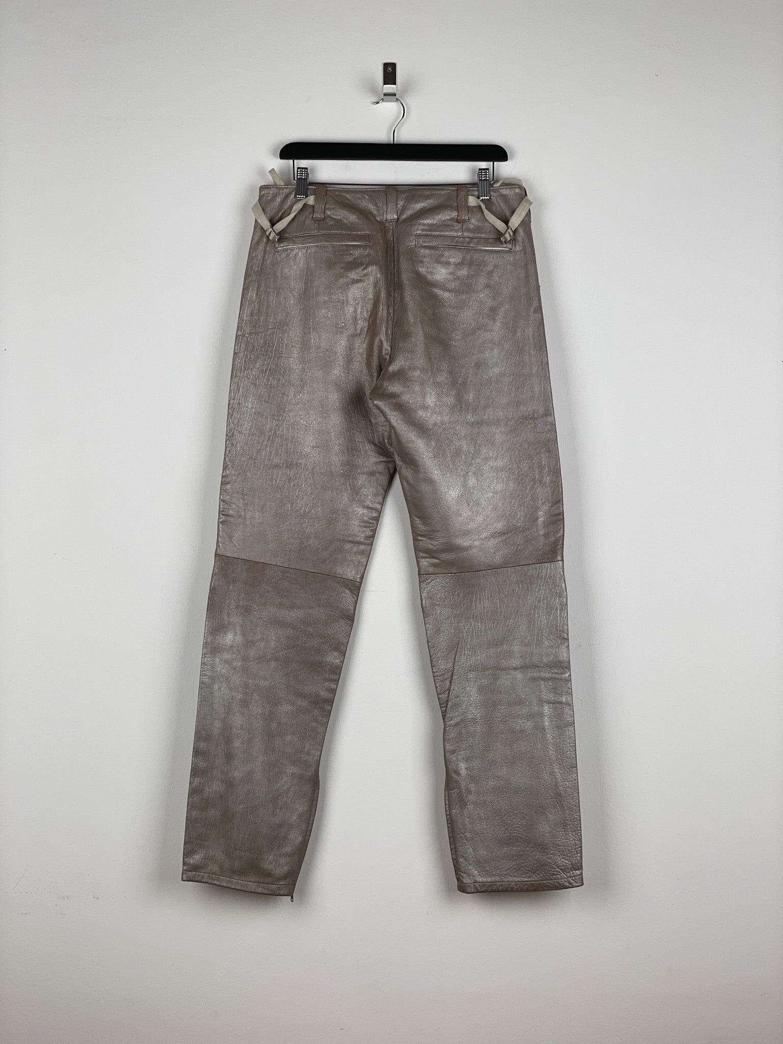 Helmut Lang AW99 Leather Astro Biker Pants Size US 40 / EU 56 - 2 Thumbnail