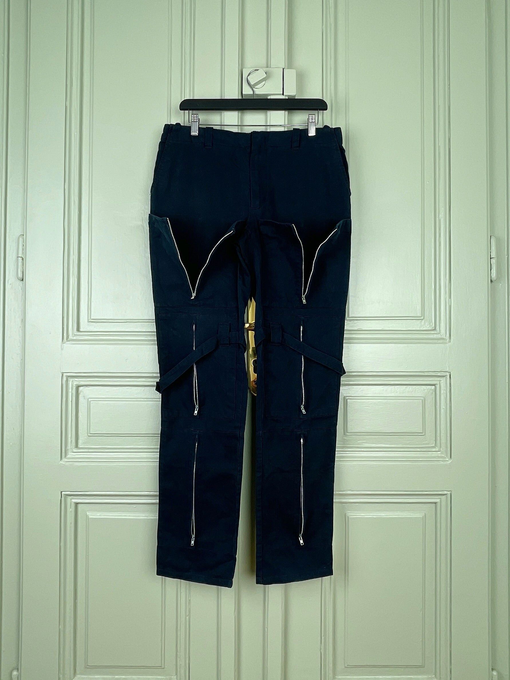 Helmut Lang AW99 Multi-Zipper Bondage Flight Cargo Pants Size US 38 / EU 54 - 3 Thumbnail