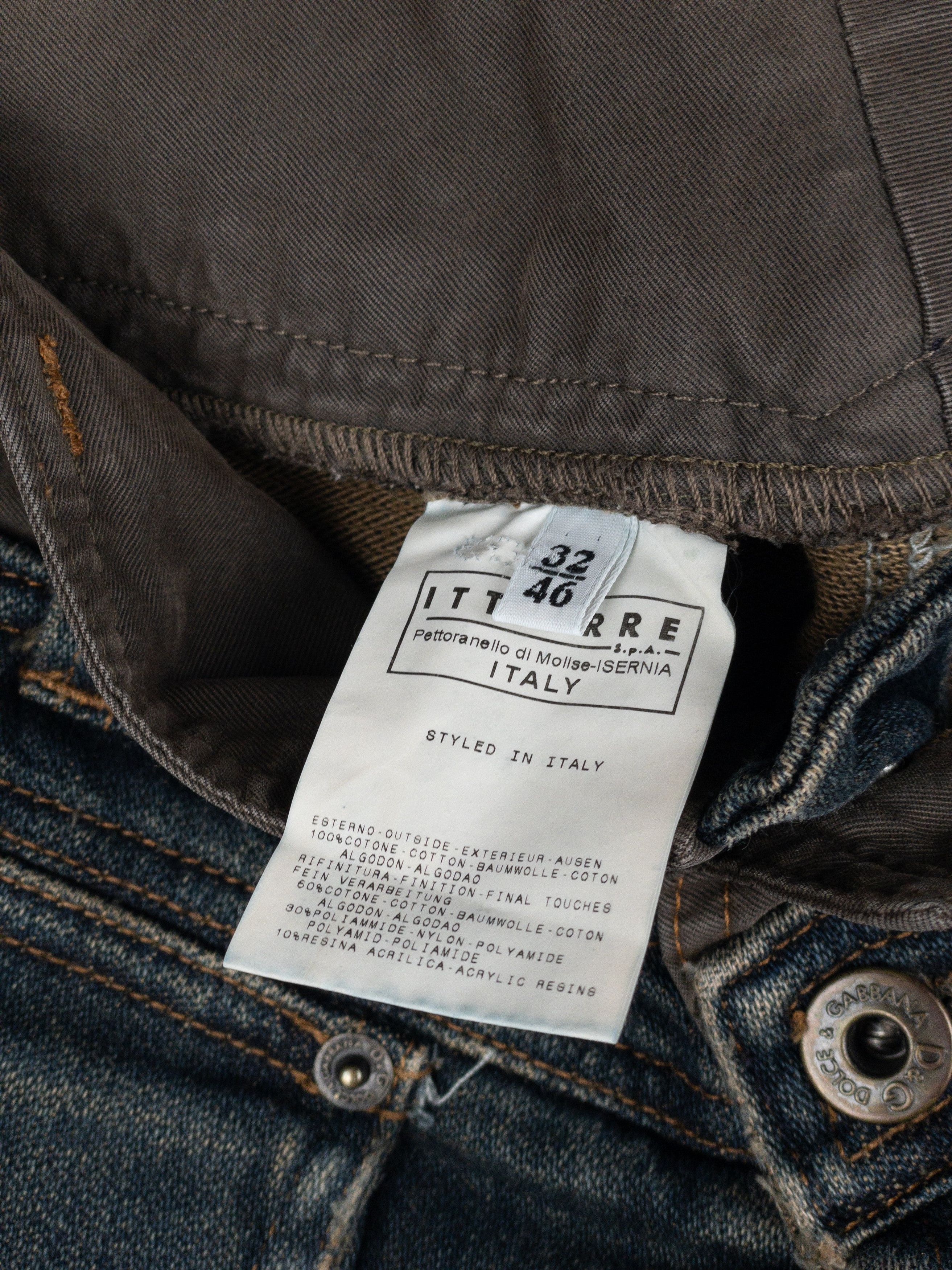 Dolce & Gabbana AW03 Double Waist Denim Cargo Pants Size US 32 / EU 48 - 6 Thumbnail