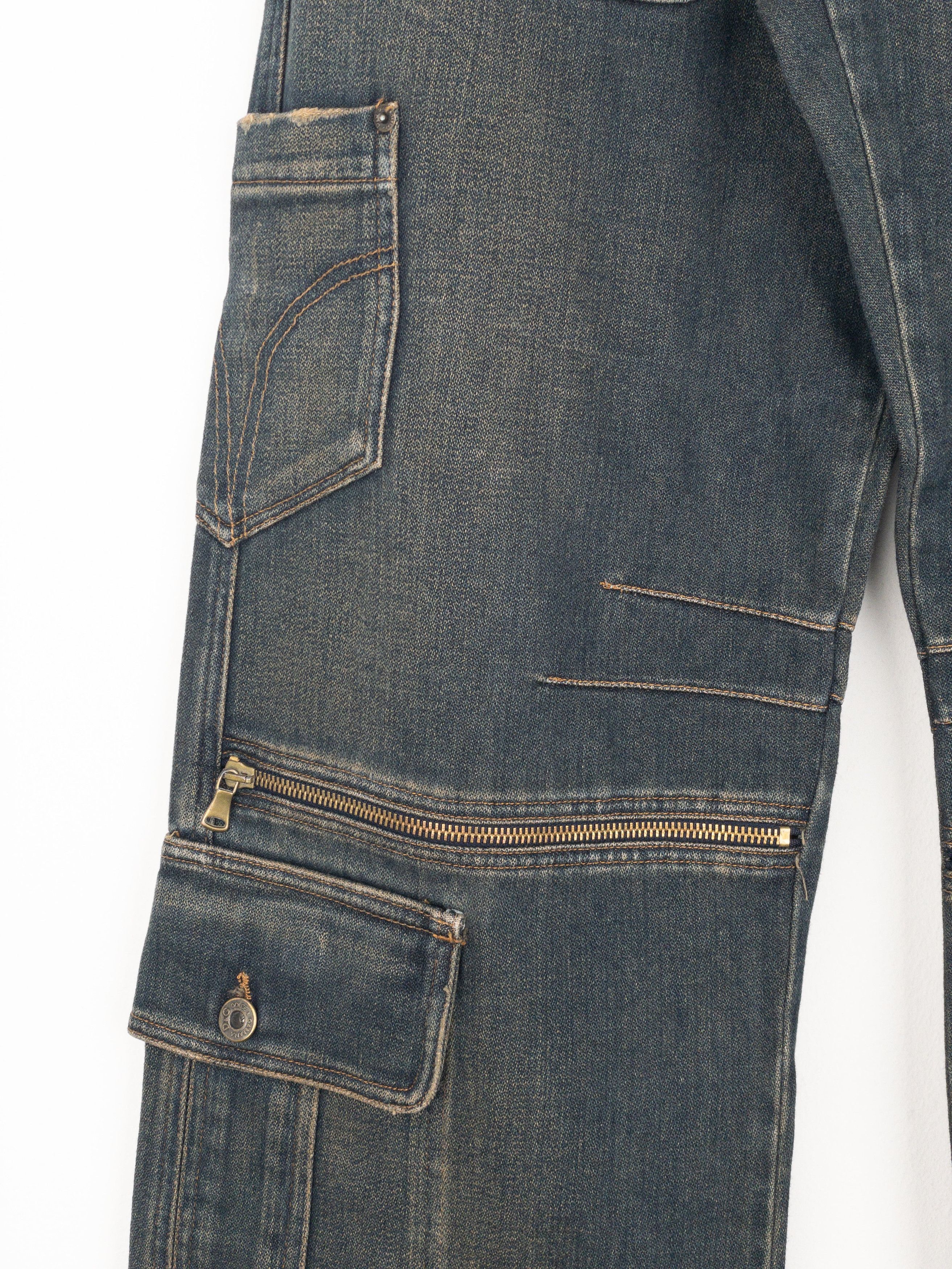Dolce & Gabbana AW03 Double Waist Denim Cargo Pants Size US 32 / EU 48 - 4 Thumbnail