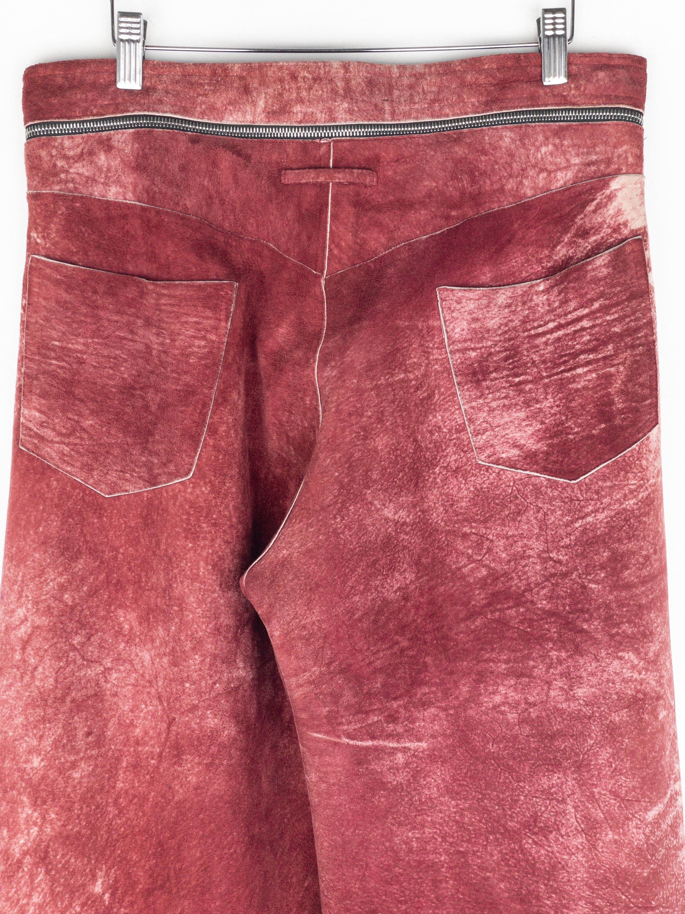 Jean Paul Gaultier AW00 Wide Leg Suede Leather Pants Size US 34 / EU 50 - 5 Thumbnail