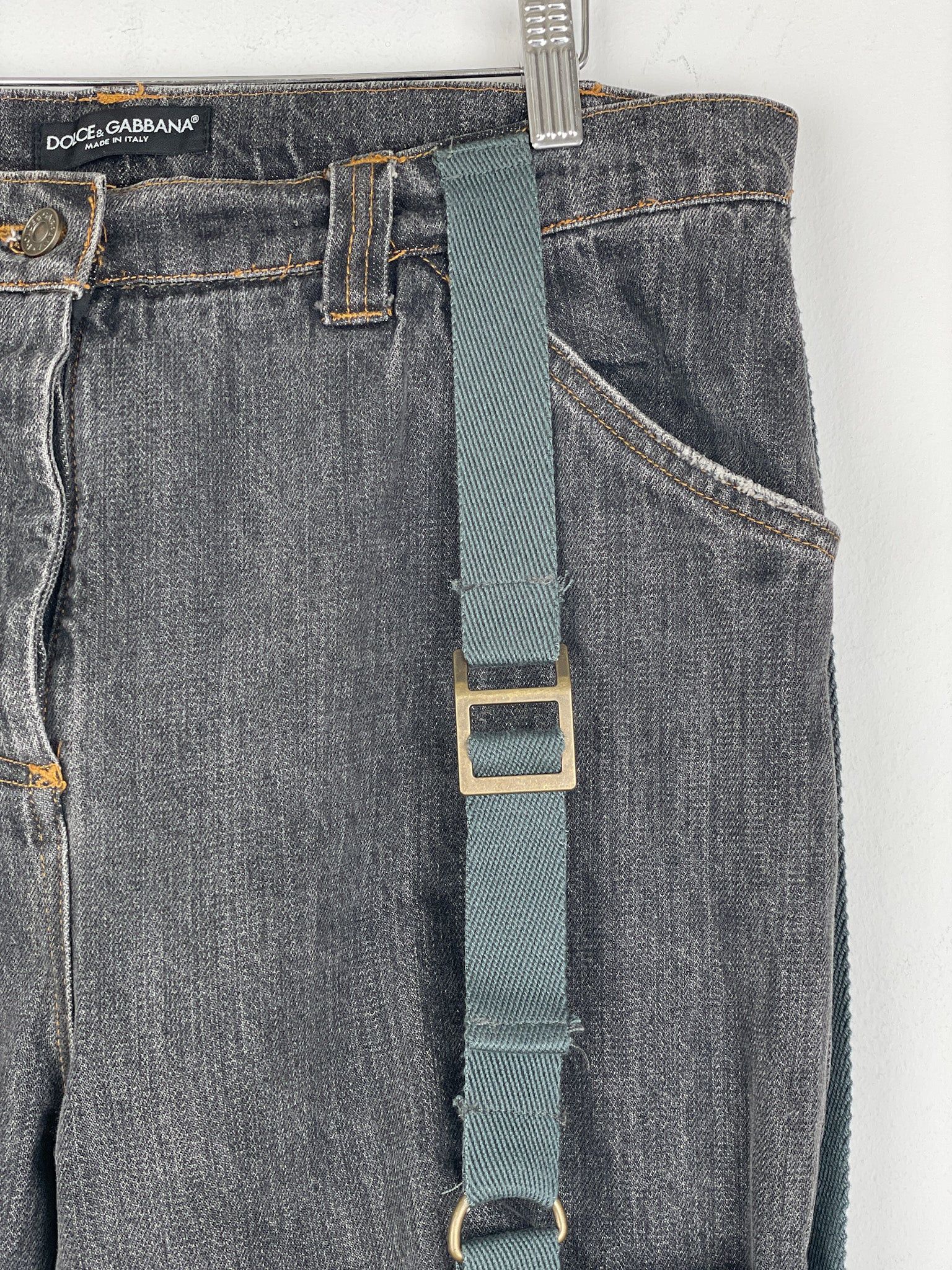 Dolce & Gabbana AW03 Bondage Harness Denim Jeans Size US 38 / EU 54 - 4 Thumbnail