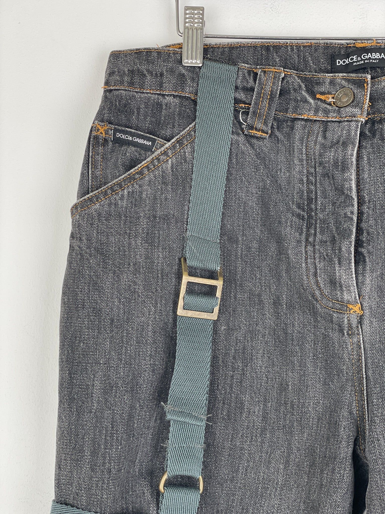 Dolce & Gabbana AW03 Bondage Harness Denim Jeans Size US 38 / EU 54 - 3 Thumbnail