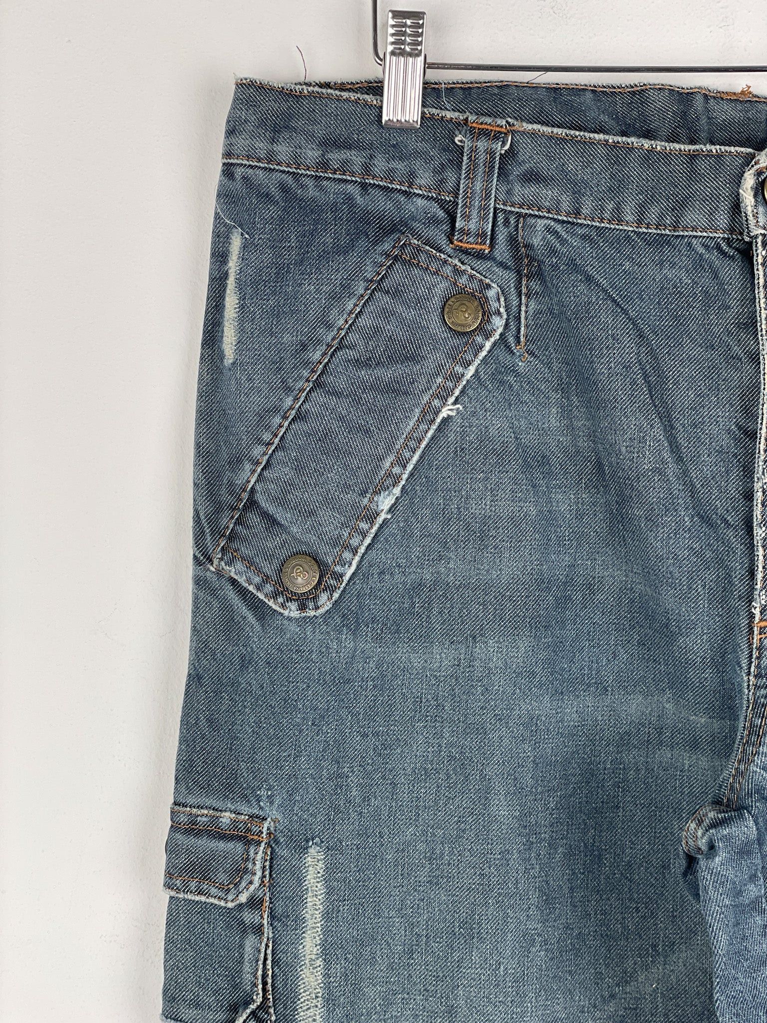 Dolce & Gabbana AW03 Double-Knee Denim Cargo Pants Size US 31 - 5 Thumbnail