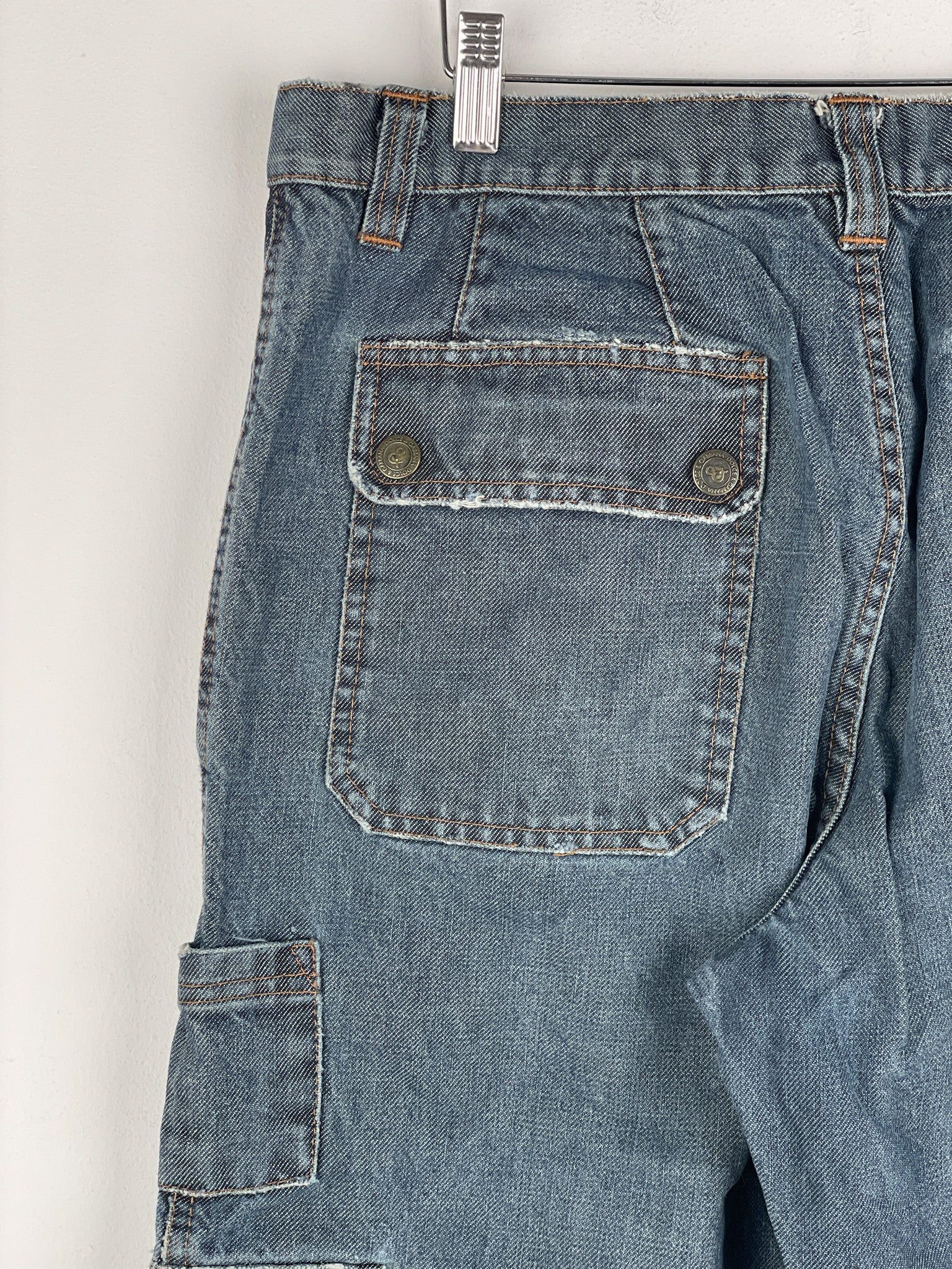 Dolce & Gabbana AW03 Double-Knee Denim Cargo Pants Size US 31 - 10 Thumbnail