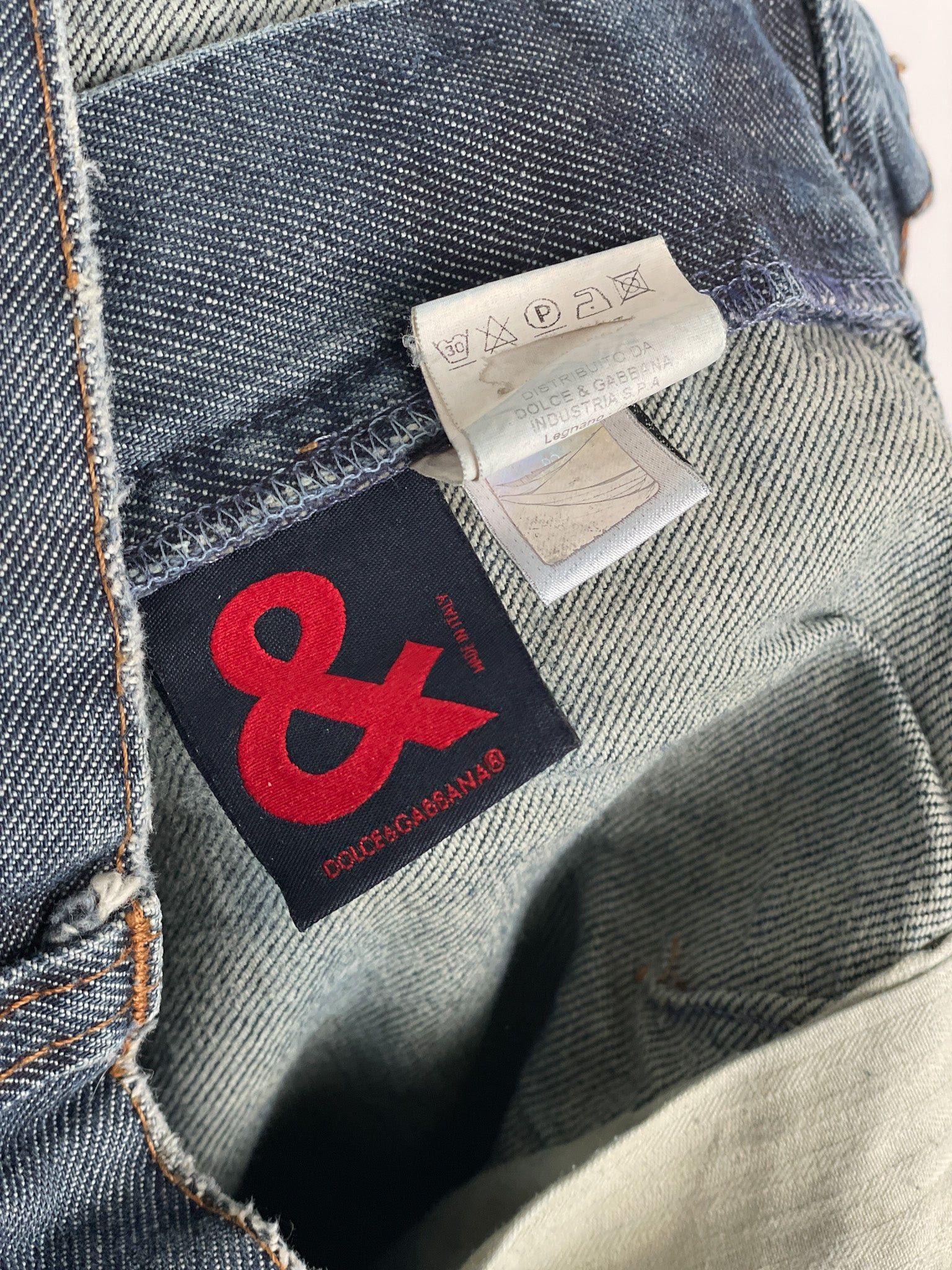 Dolce & Gabbana AW03 Double-Knee Denim Cargo Pants Size US 31 - 16 Thumbnail