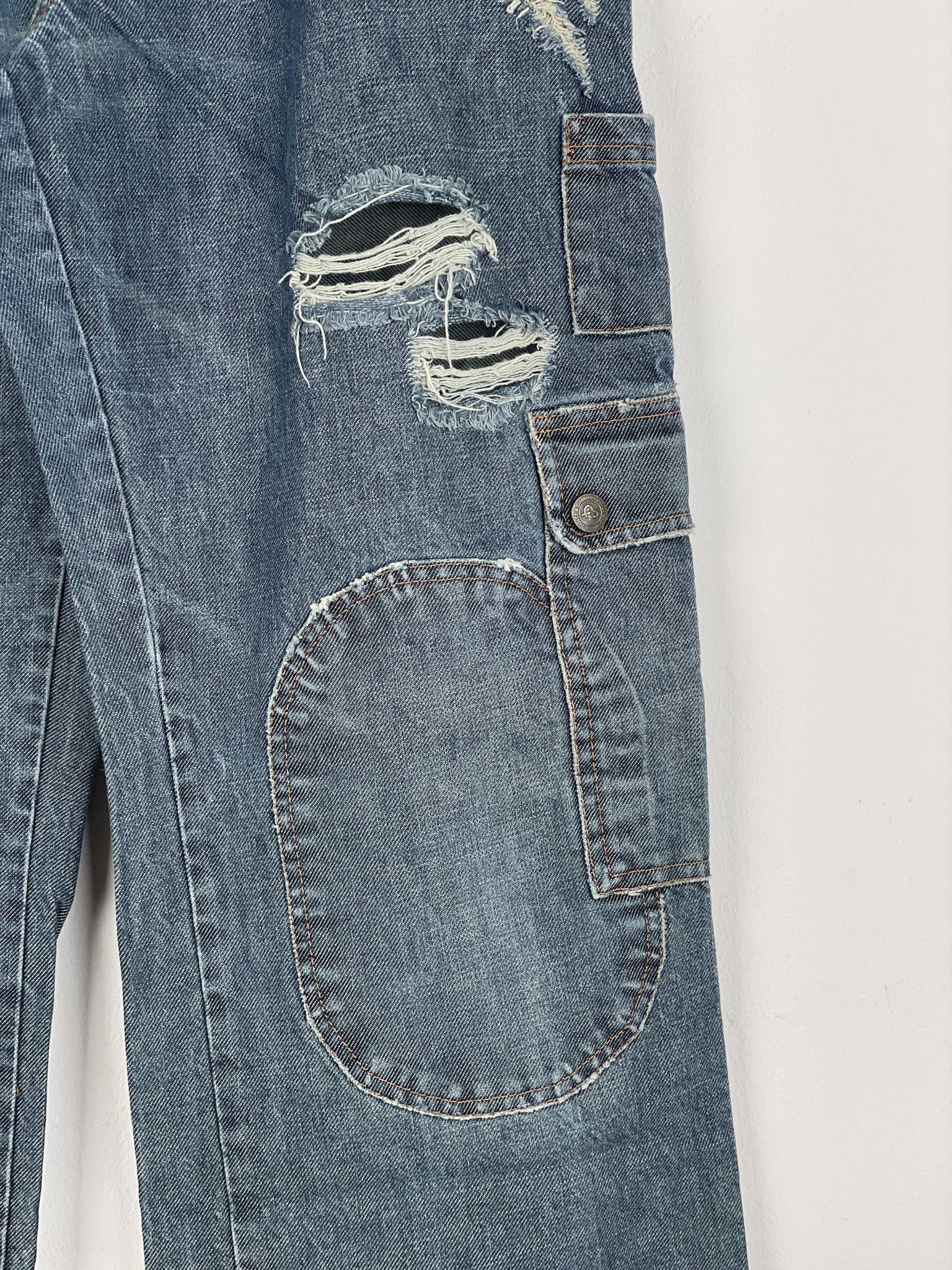 Dolce & Gabbana AW03 Double-Knee Denim Cargo Pants Size US 31 - 7 Thumbnail