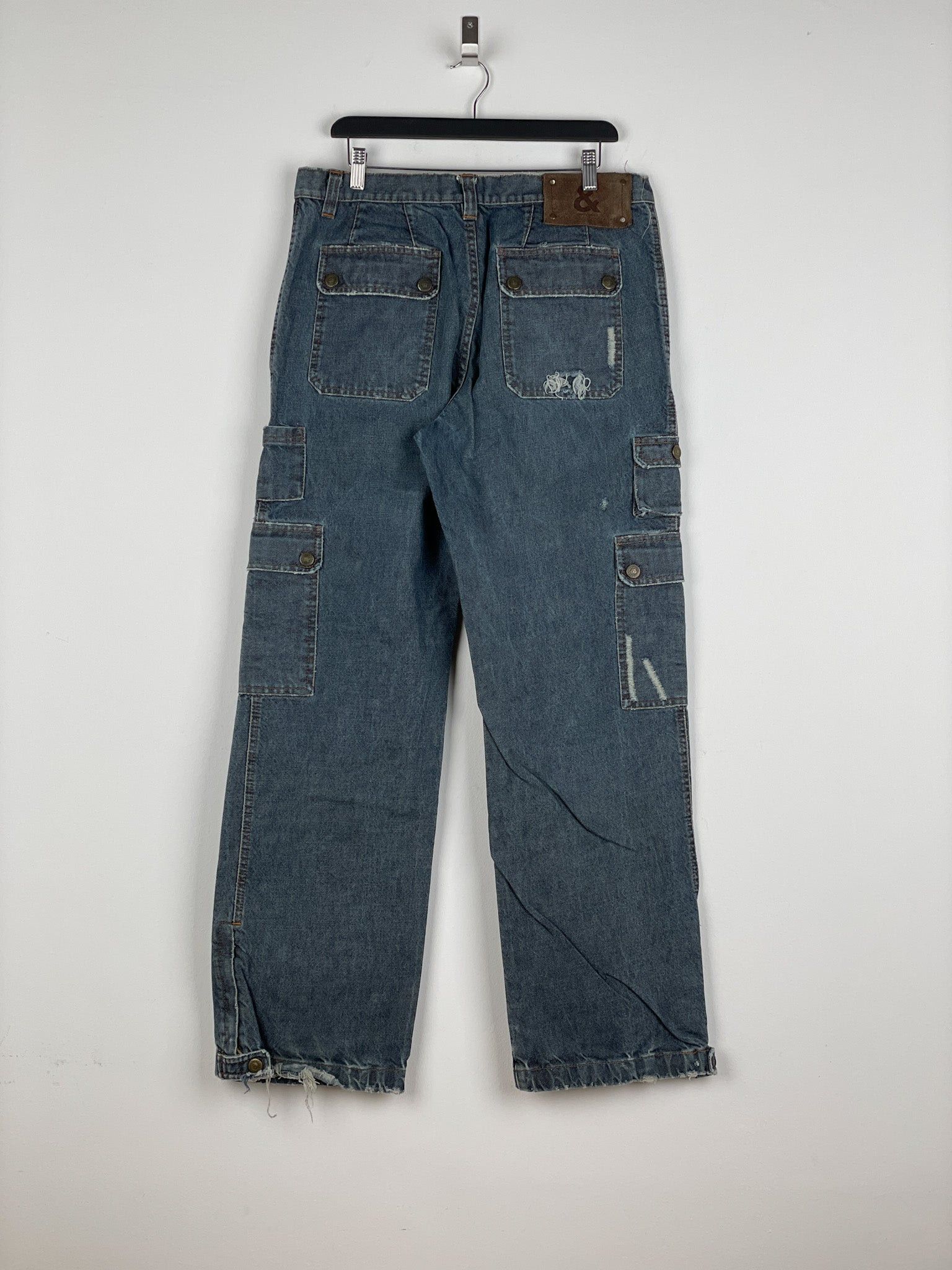 Dolce & Gabbana AW03 Double-Knee Denim Cargo Pants Size US 31 - 2 Thumbnail