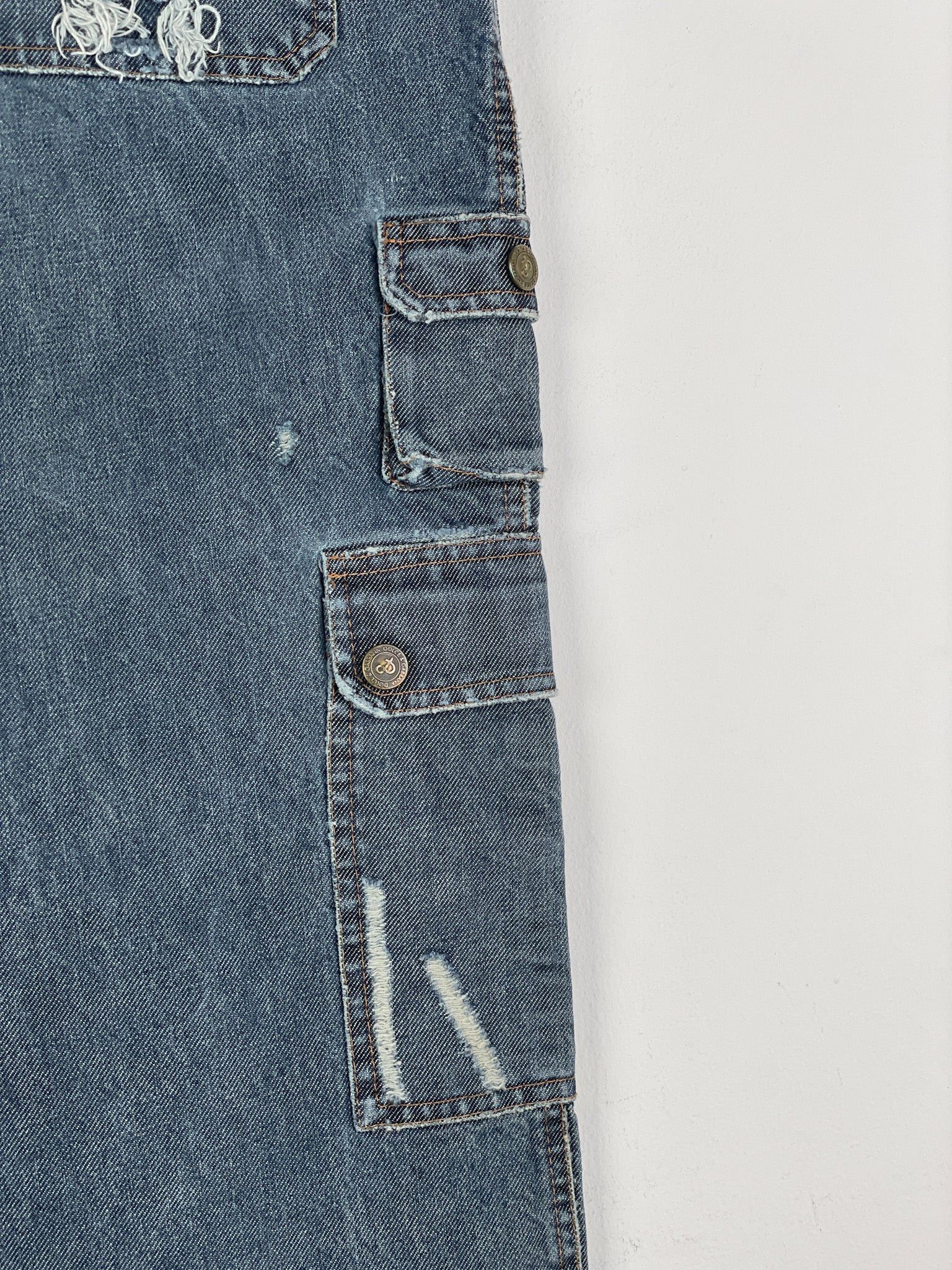 Dolce & Gabbana AW03 Double-Knee Denim Cargo Pants Size US 31 - 13 Thumbnail