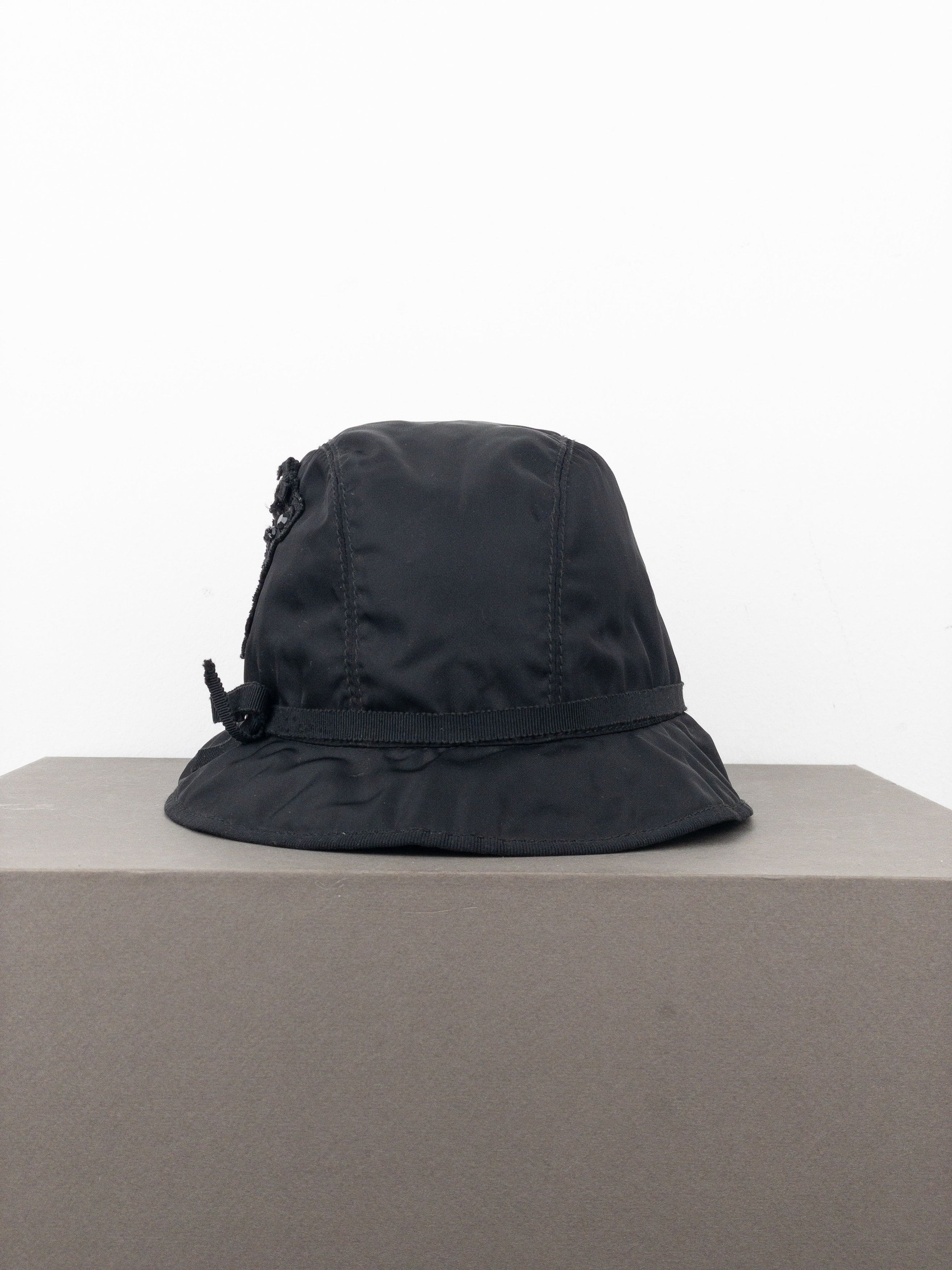 Prada 2000s Rhinestone Triangle Logo Bucket Hat Size ONE SIZE - 5 Thumbnail