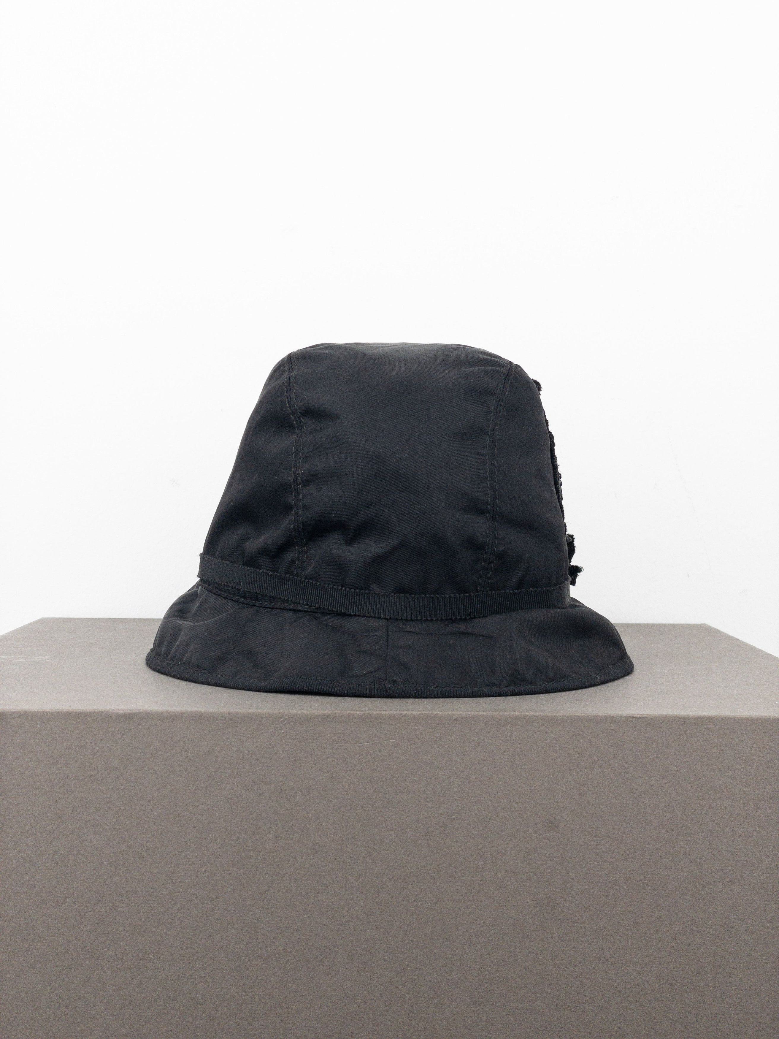 Prada 2000s Rhinestone Triangle Logo Bucket Hat Size ONE SIZE - 4 Thumbnail