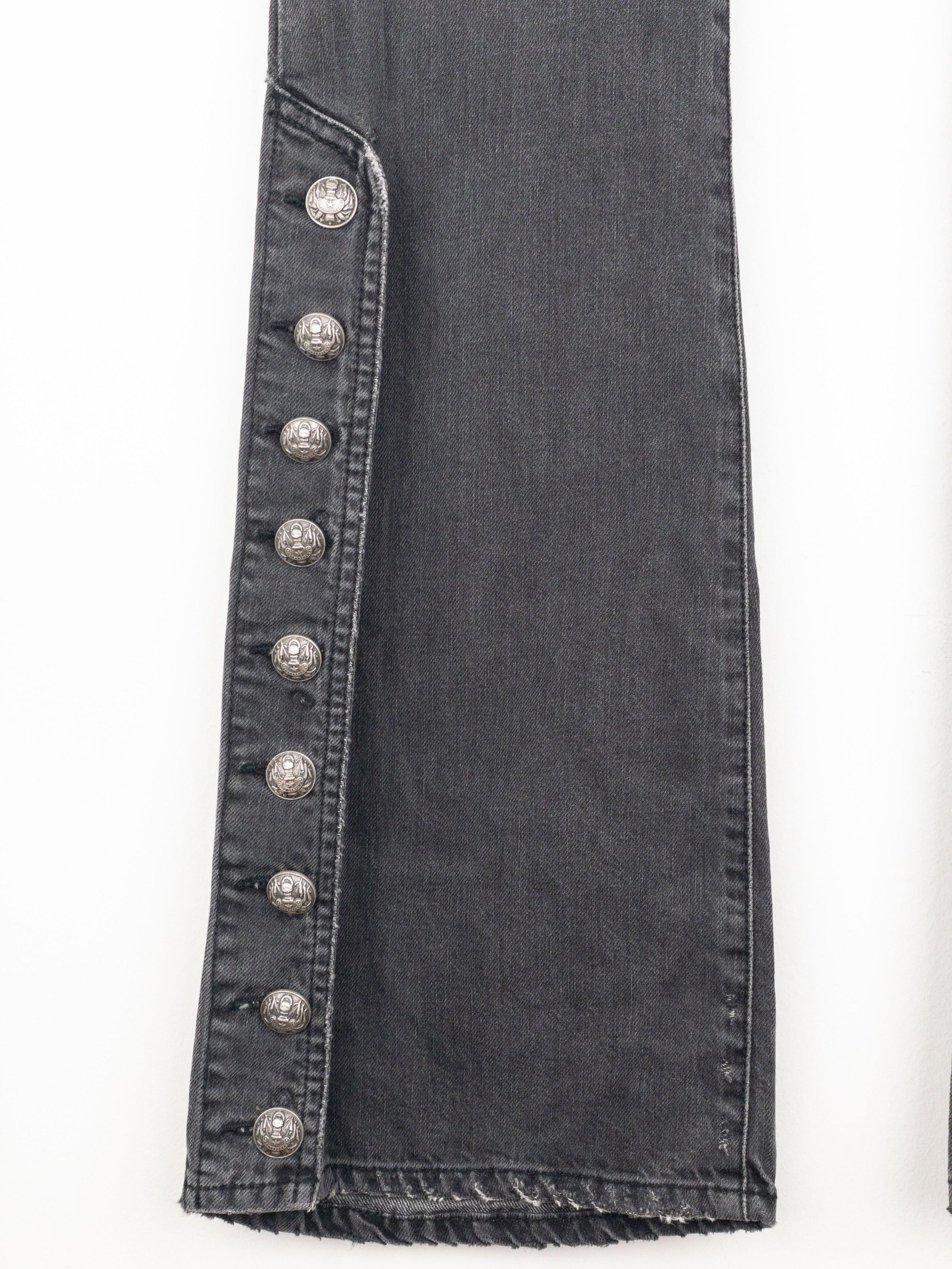 Balmain by Decarnin AW10 Flared Napoleon Biker Denim Jeans Size 27" / US 4 / IT 40 - 5 Thumbnail