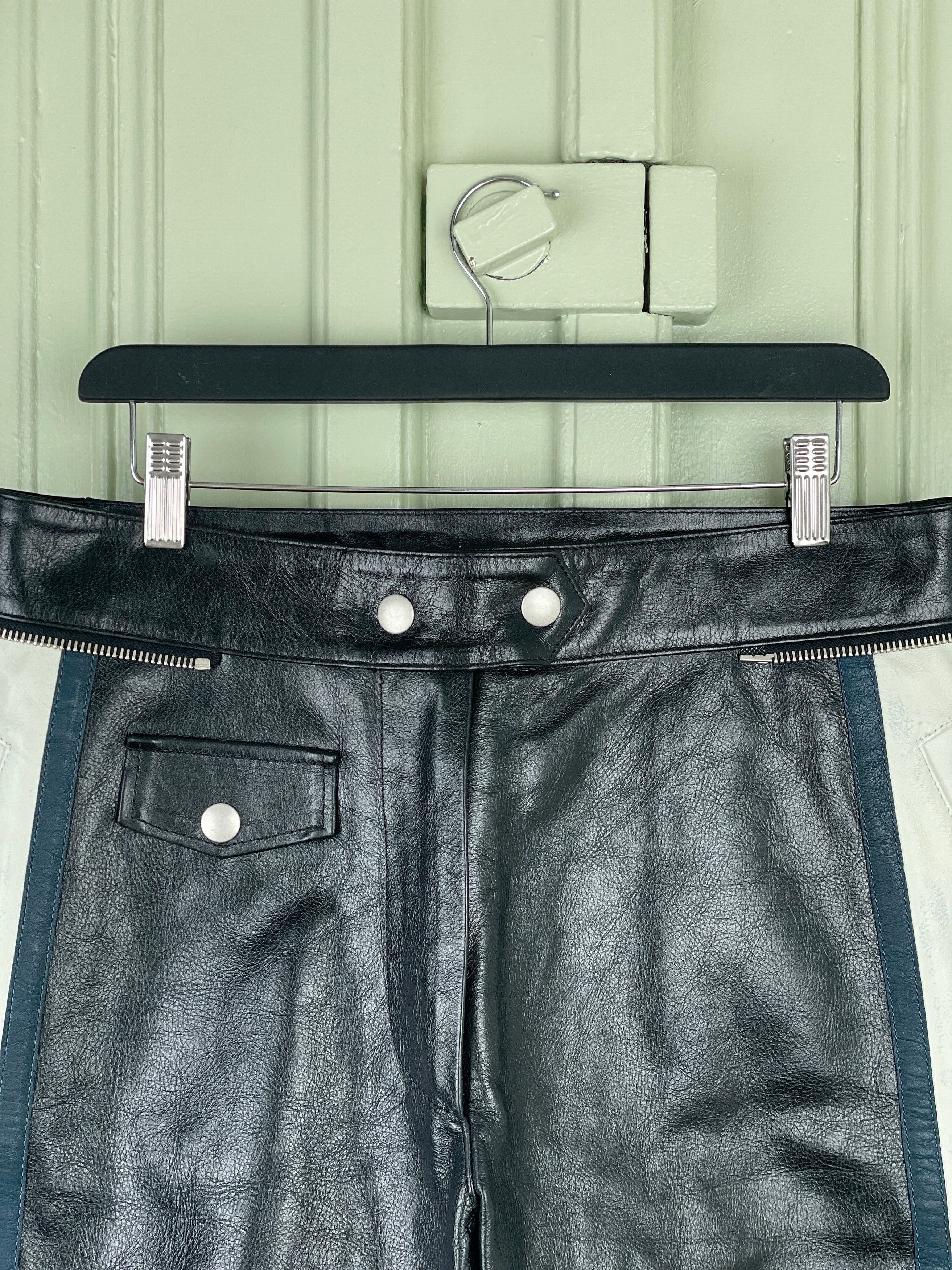 Dries Van Noten AW05 Leather Biker Pants Size US 32 / EU 48 - 3 Thumbnail