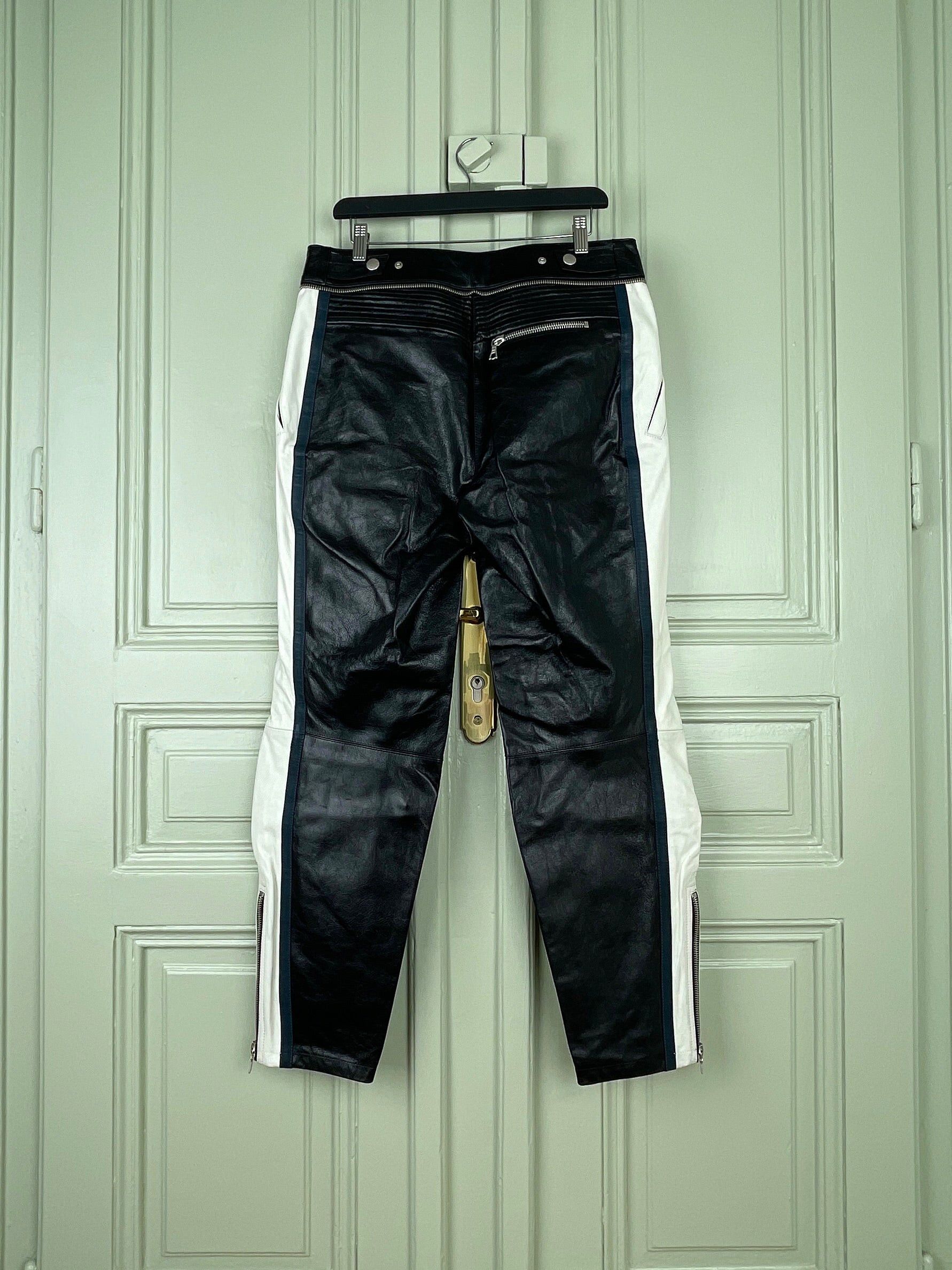 Dries Van Noten AW05 Leather Biker Pants Size US 32 / EU 48 - 2 Thumbnail