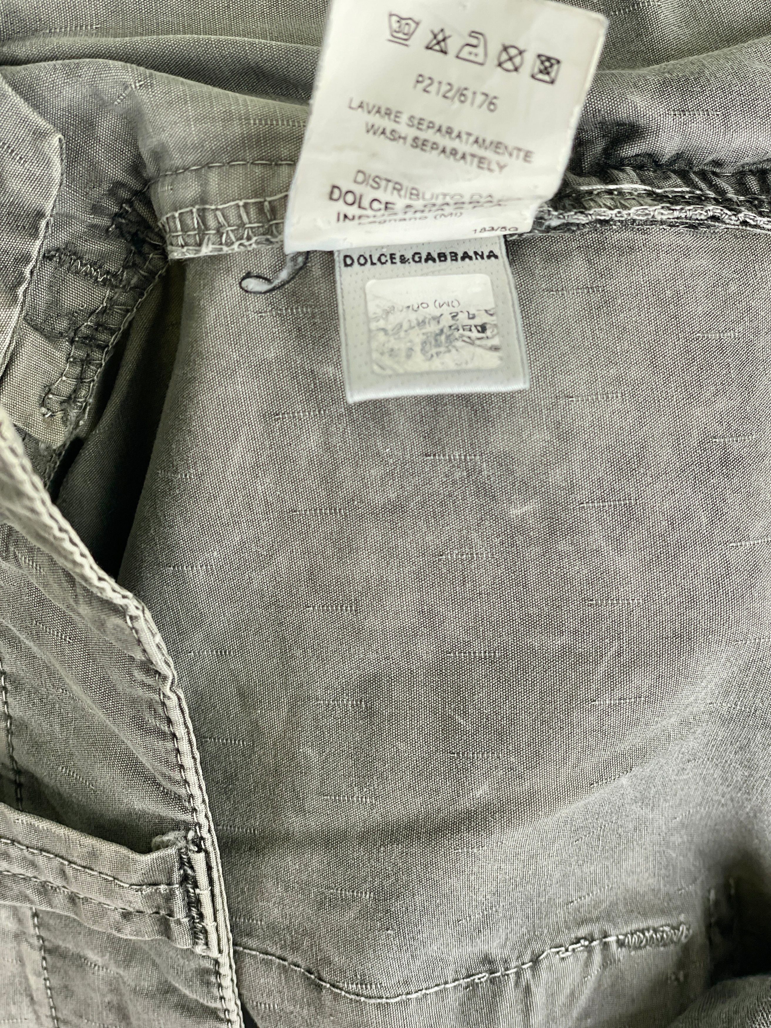 Dolce & Gabbana Stonewash Multi-Pocket Military Cargo Pants Size US 38 / EU 54 - 12 Thumbnail