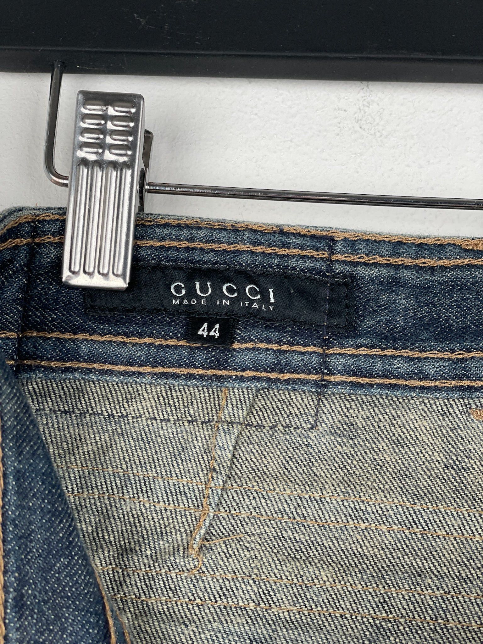 Gucci by Tom Ford SS02 Flared Sanded Bootcut Denim Jeans Size 32" / US 10 / IT 46 - 13 Thumbnail