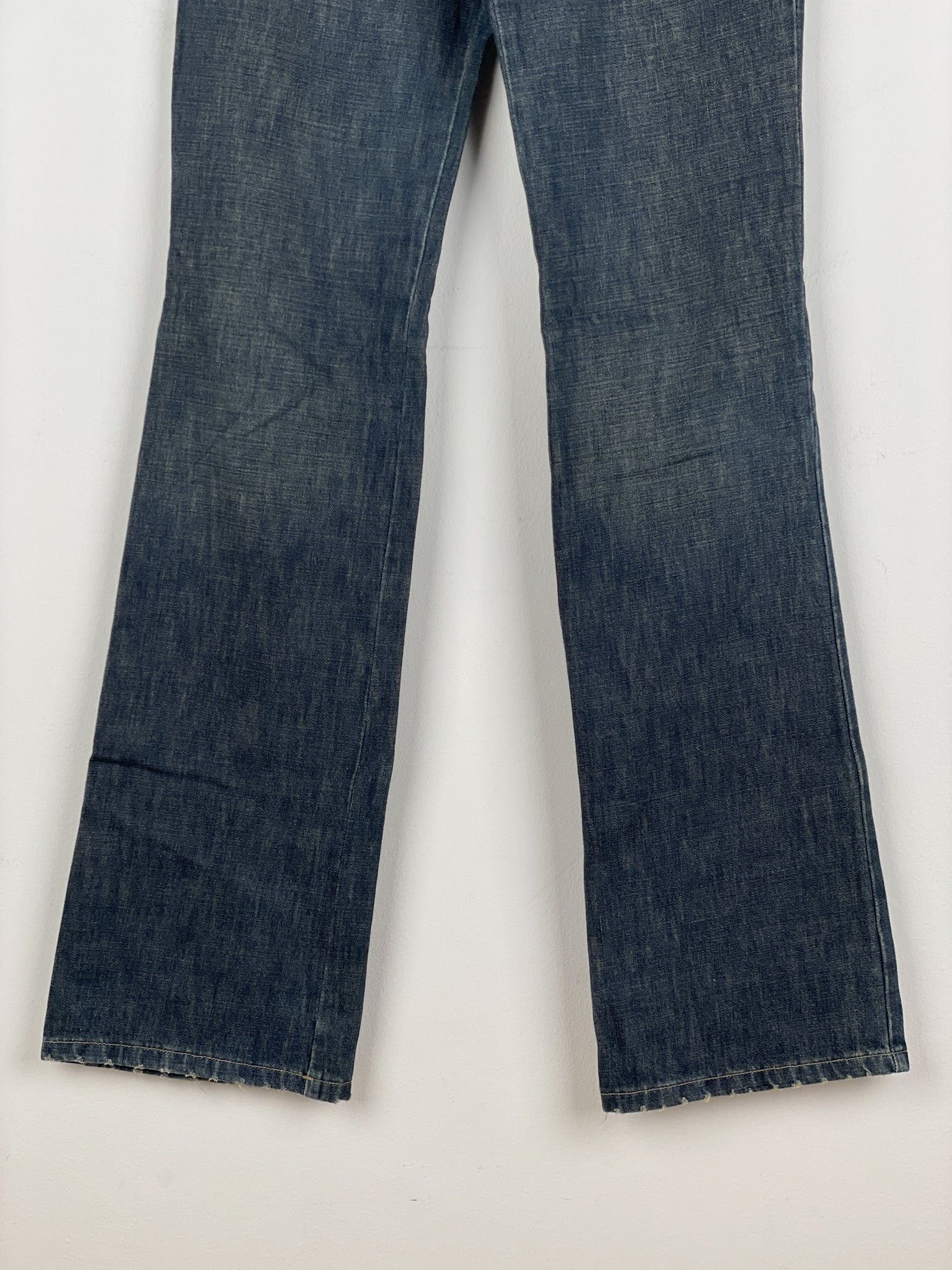 Gucci by Tom Ford SS02 Flared Sanded Bootcut Denim Jeans Size 32" / US 10 / IT 46 - 6 Thumbnail