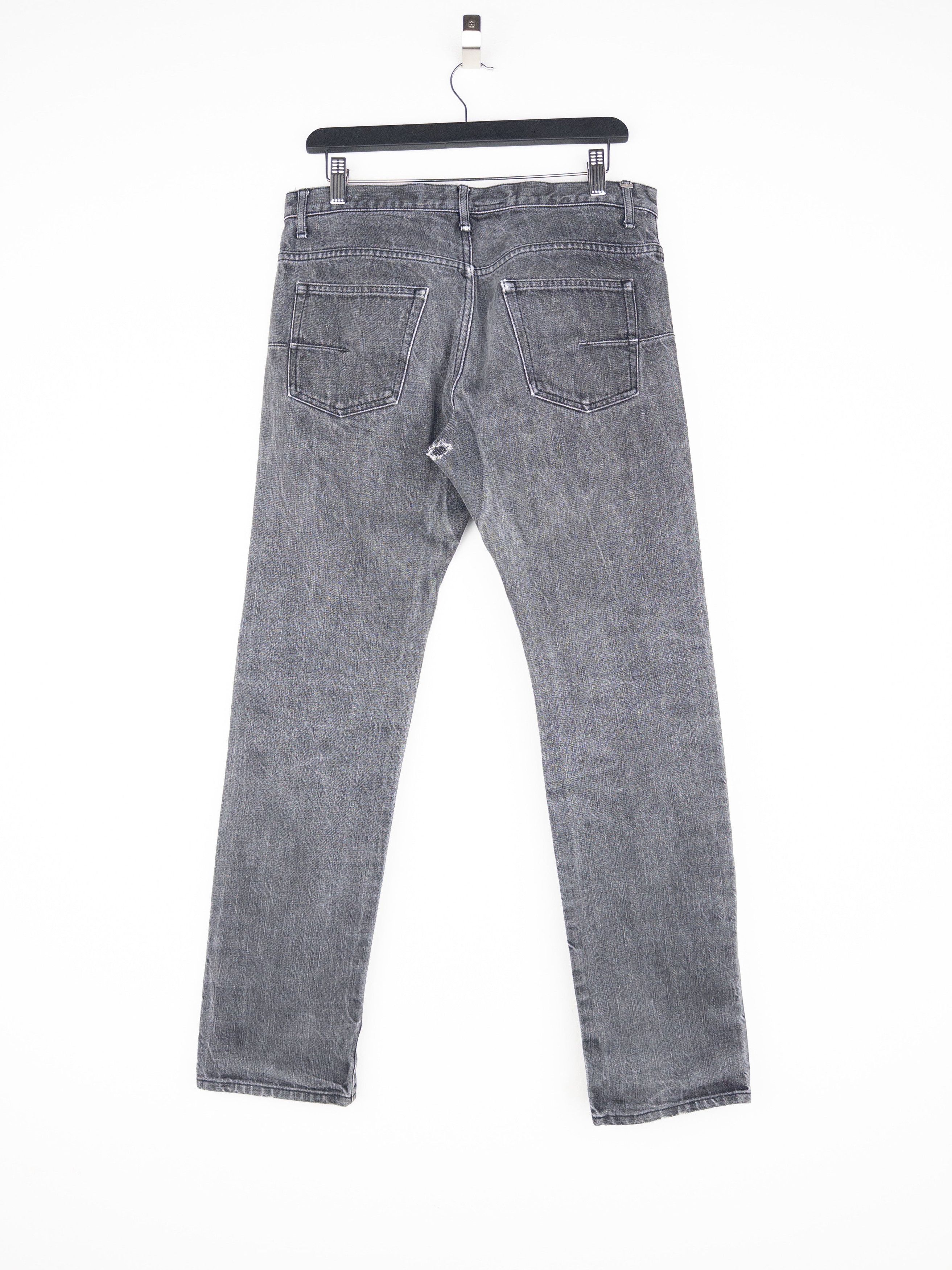 Dior Homme by Hedi Slimane Repaired Denim Jeans Size US 30 / EU 46 - 2 Thumbnail
