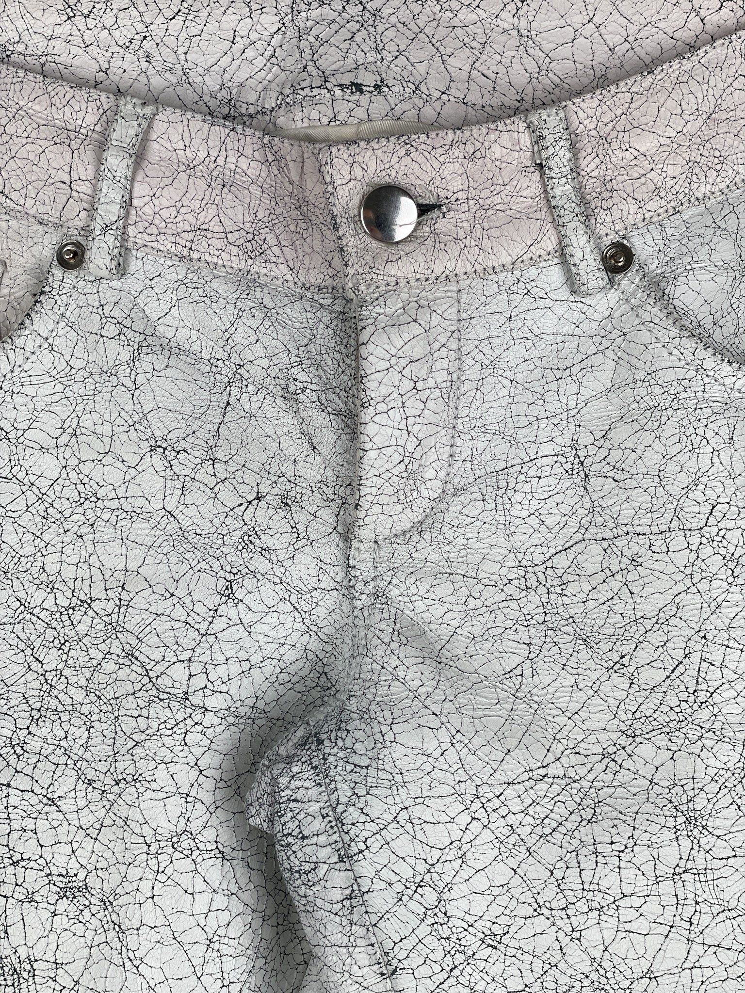 Maison Margiela AW16 Cracked White Paint Leather Pants Size US 30 / EU 46 - 4 Thumbnail