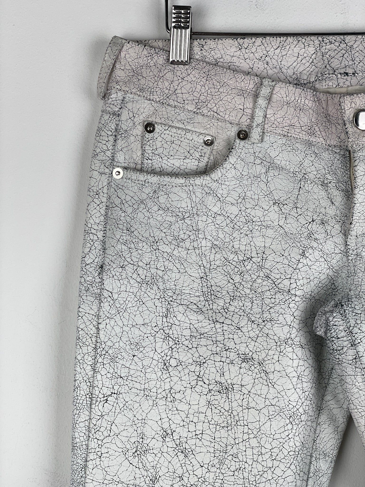 Maison Margiela AW16 Cracked White Paint Leather Pants Size US 30 / EU 46 - 5 Thumbnail