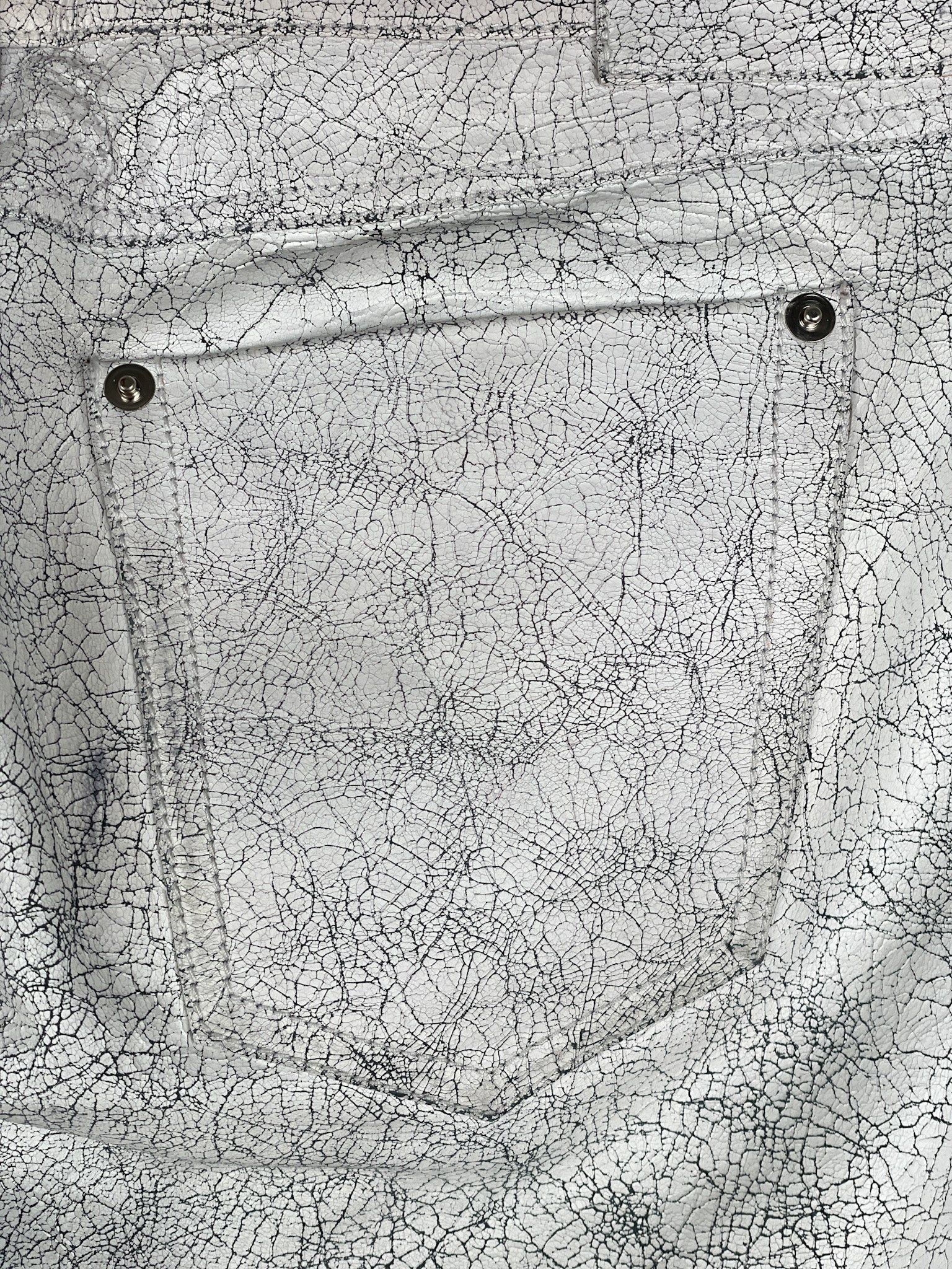 Maison Margiela AW16 Cracked White Paint Leather Pants Size US 30 / EU 46 - 13 Thumbnail