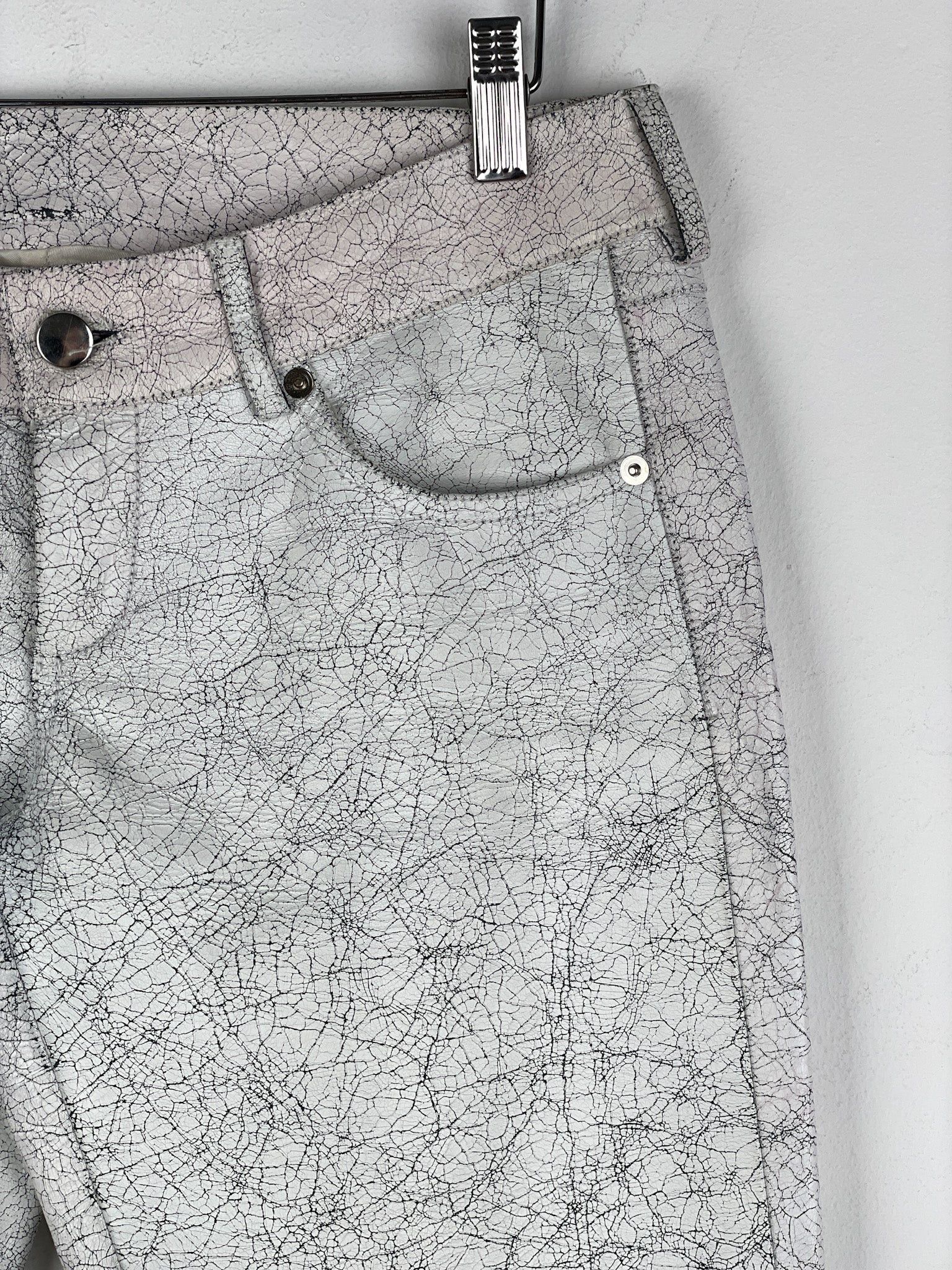Maison Margiela AW16 Cracked White Paint Leather Pants Size US 30 / EU 46 - 6 Thumbnail