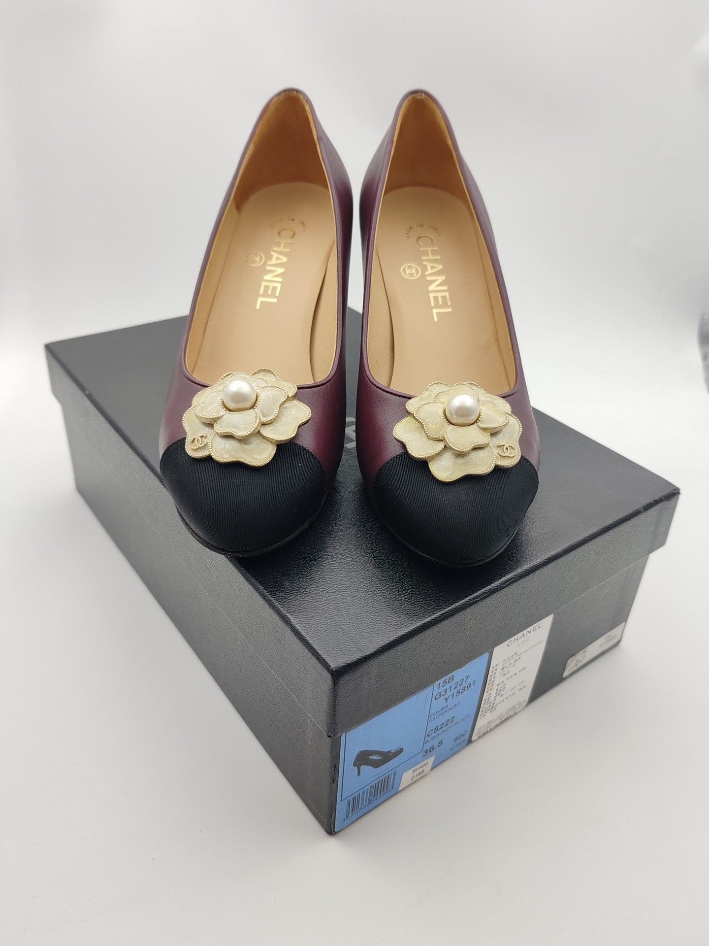 Chanel Chanel Camellia Leather Heels Size 36.5 Size US 6.5 / IT 36.5 - 3 Thumbnail