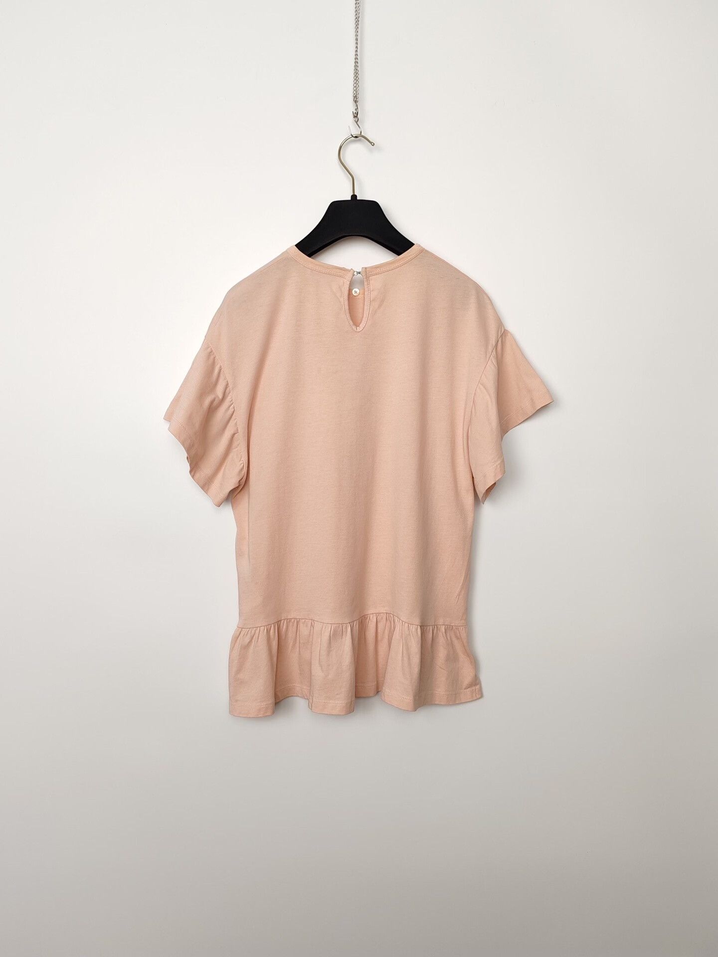 RED Valentino RED Valentino Ruffled Trim Cotton T-Shirt Size S Size S / US 4 / IT 40 - 3 Thumbnail