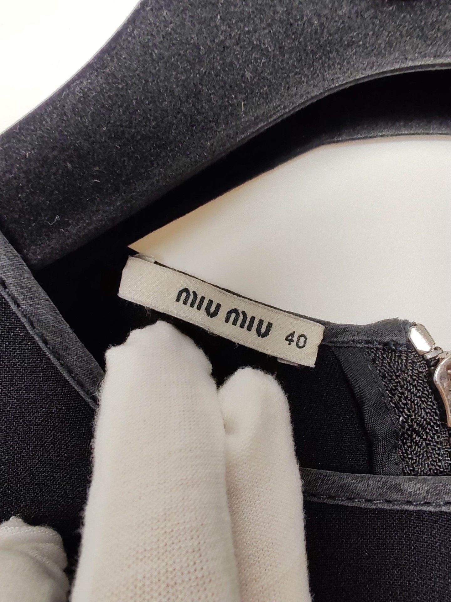 Miu Miu Miu Miu Black Silk Midi Dress Size 40 Size S / US 4 / IT 40 - 4 Thumbnail