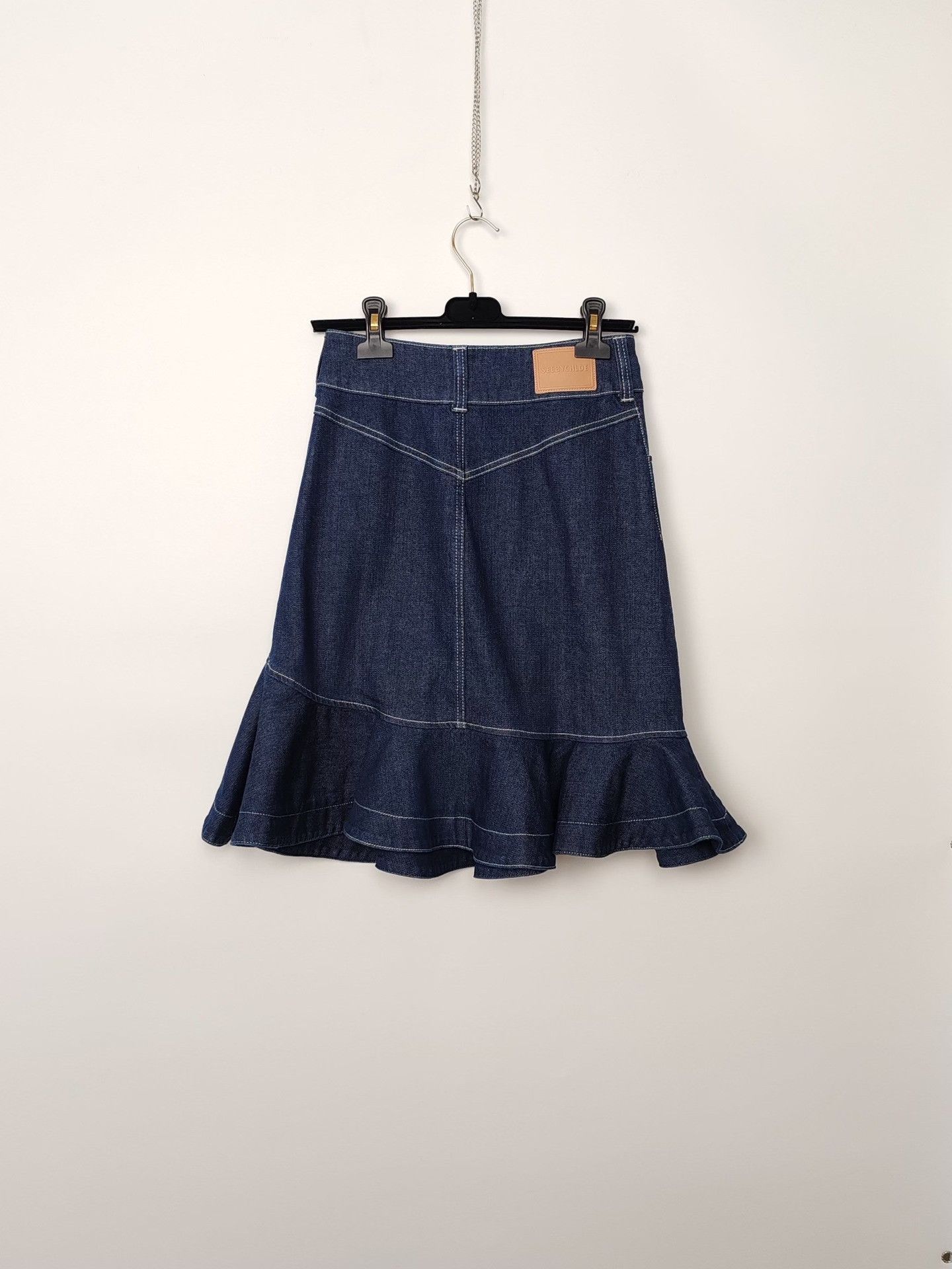 Chloe See By Chloé Logo Patch Midi Skirt FR 38 Size 27" / US 4 / IT 40 - 3 Thumbnail